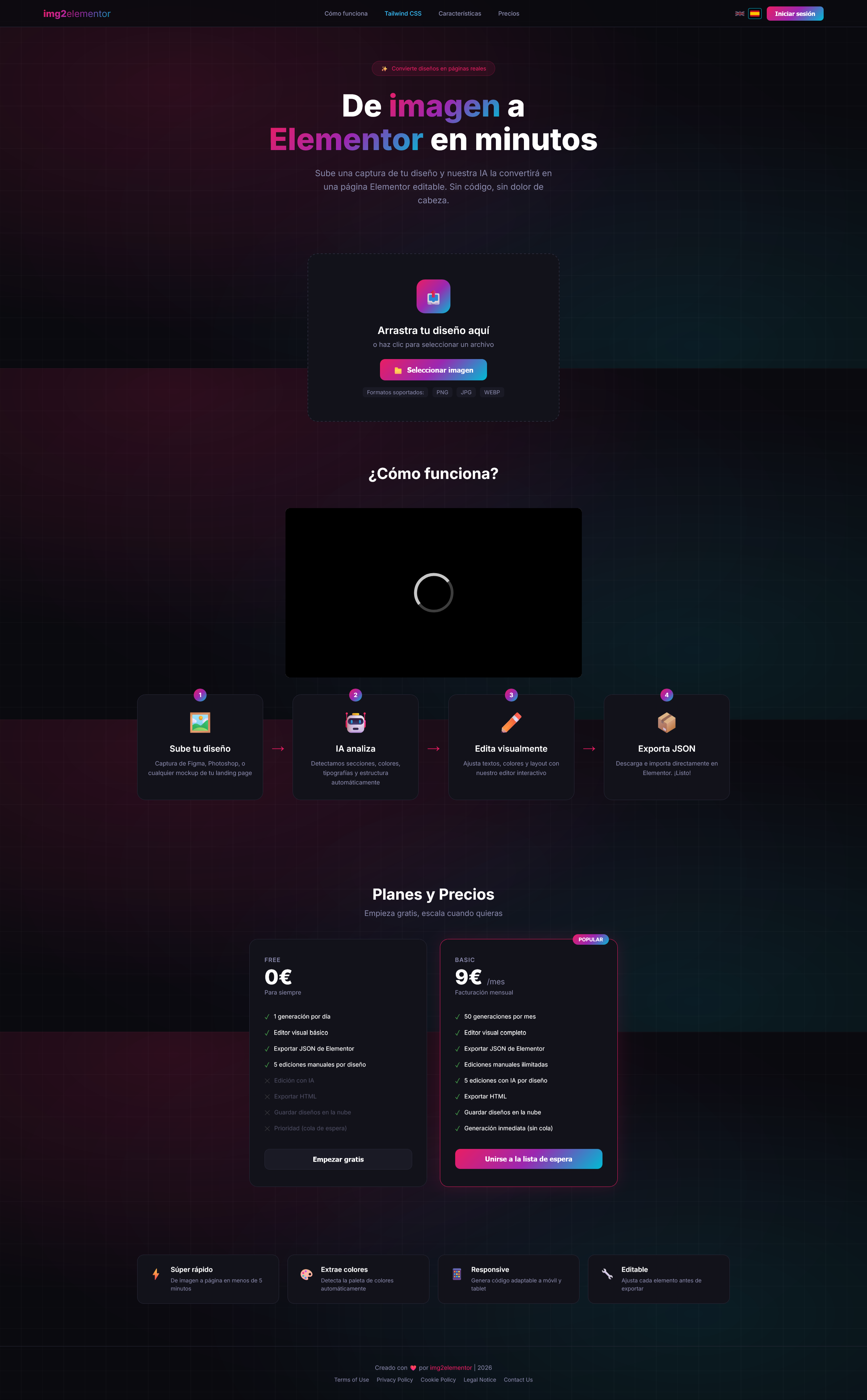 Screenshot 1 of img2elementor