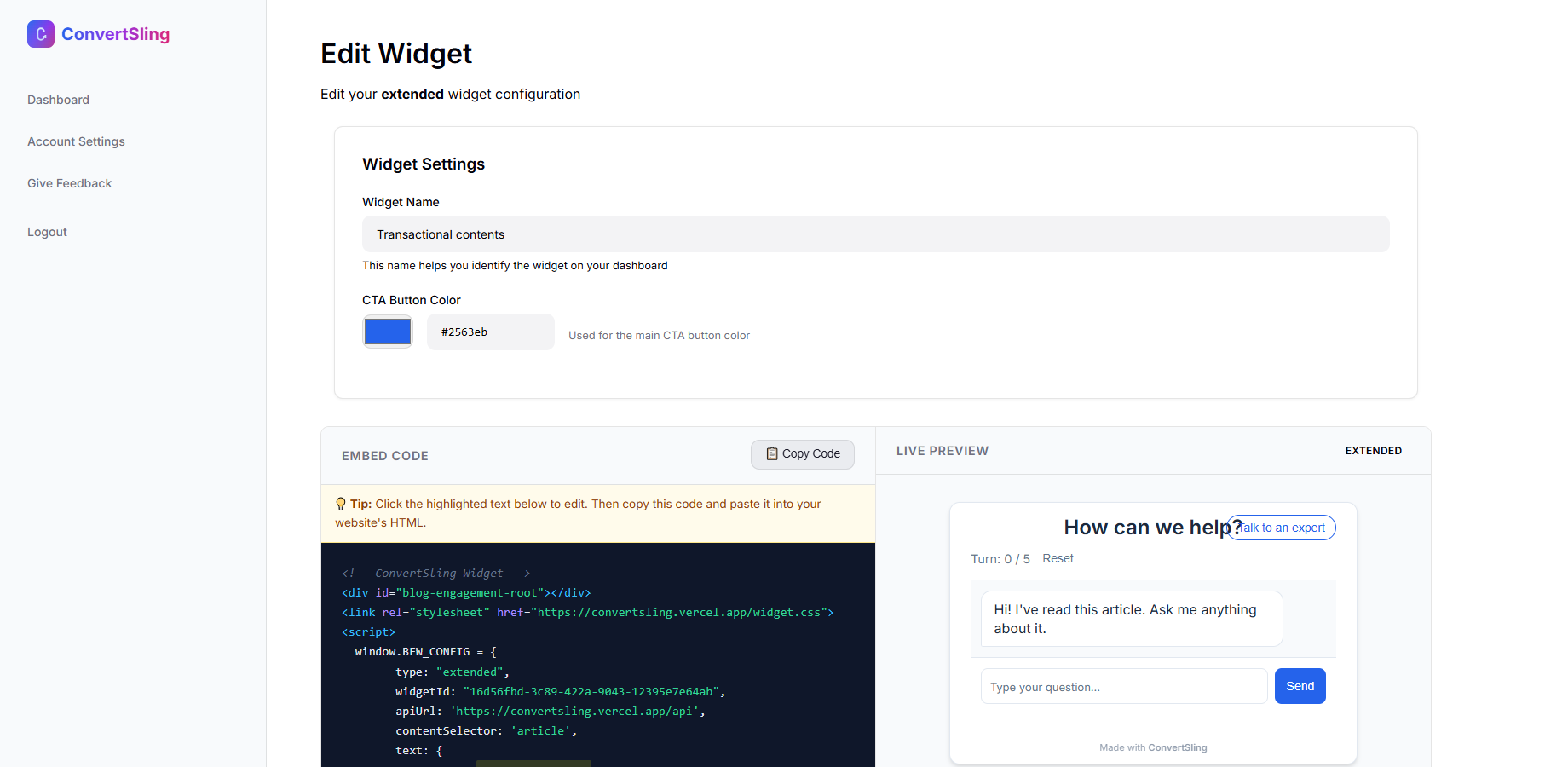 Screenshot 5 of ConvertSling - Turn readers into leads