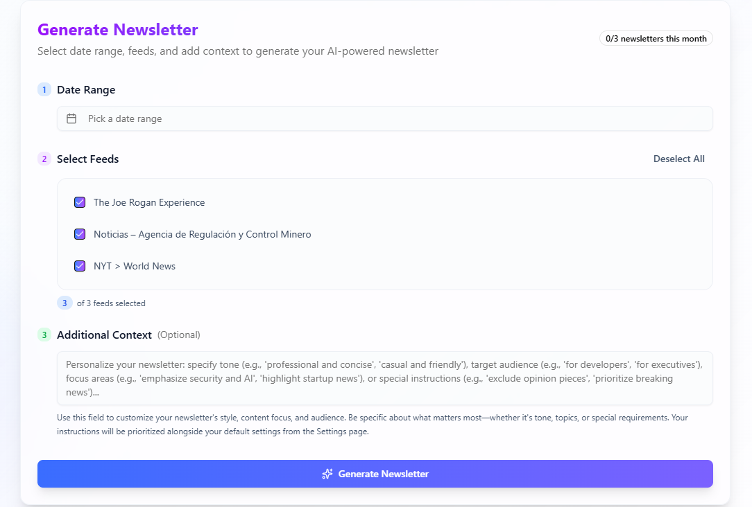 Screenshot 2 of DigestFlow AI