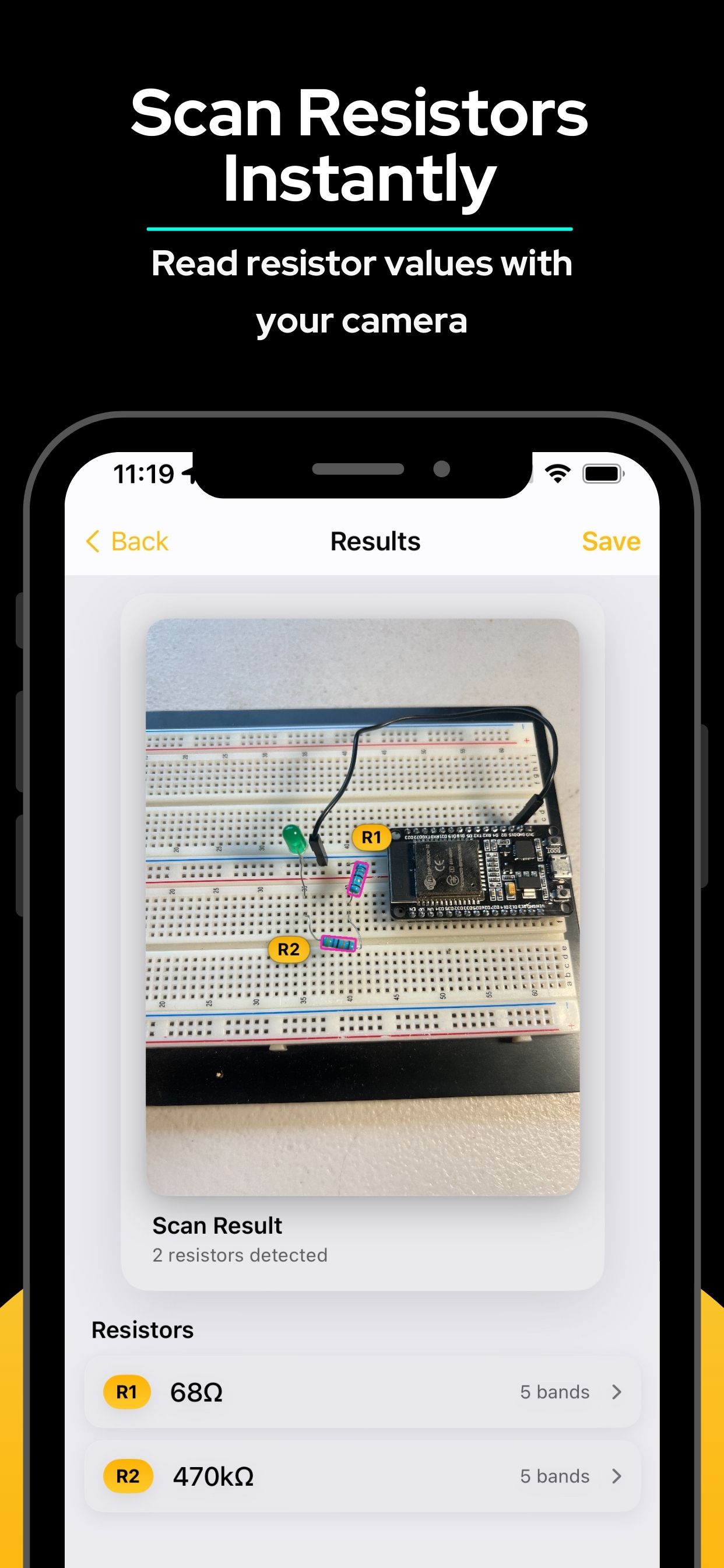 Screenshot 1 of AI Resistor Scanner