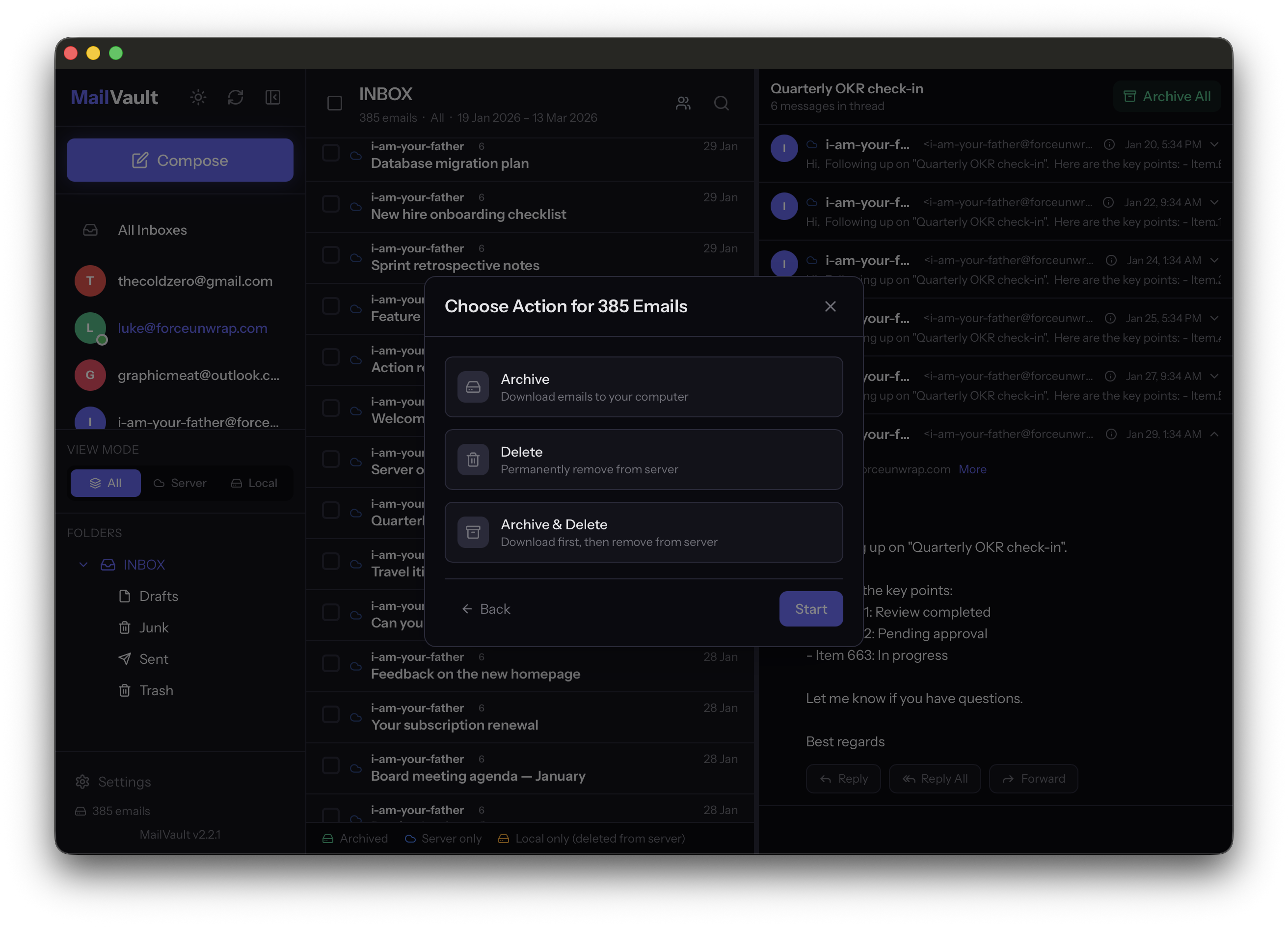 Screenshot 4 of MailVault