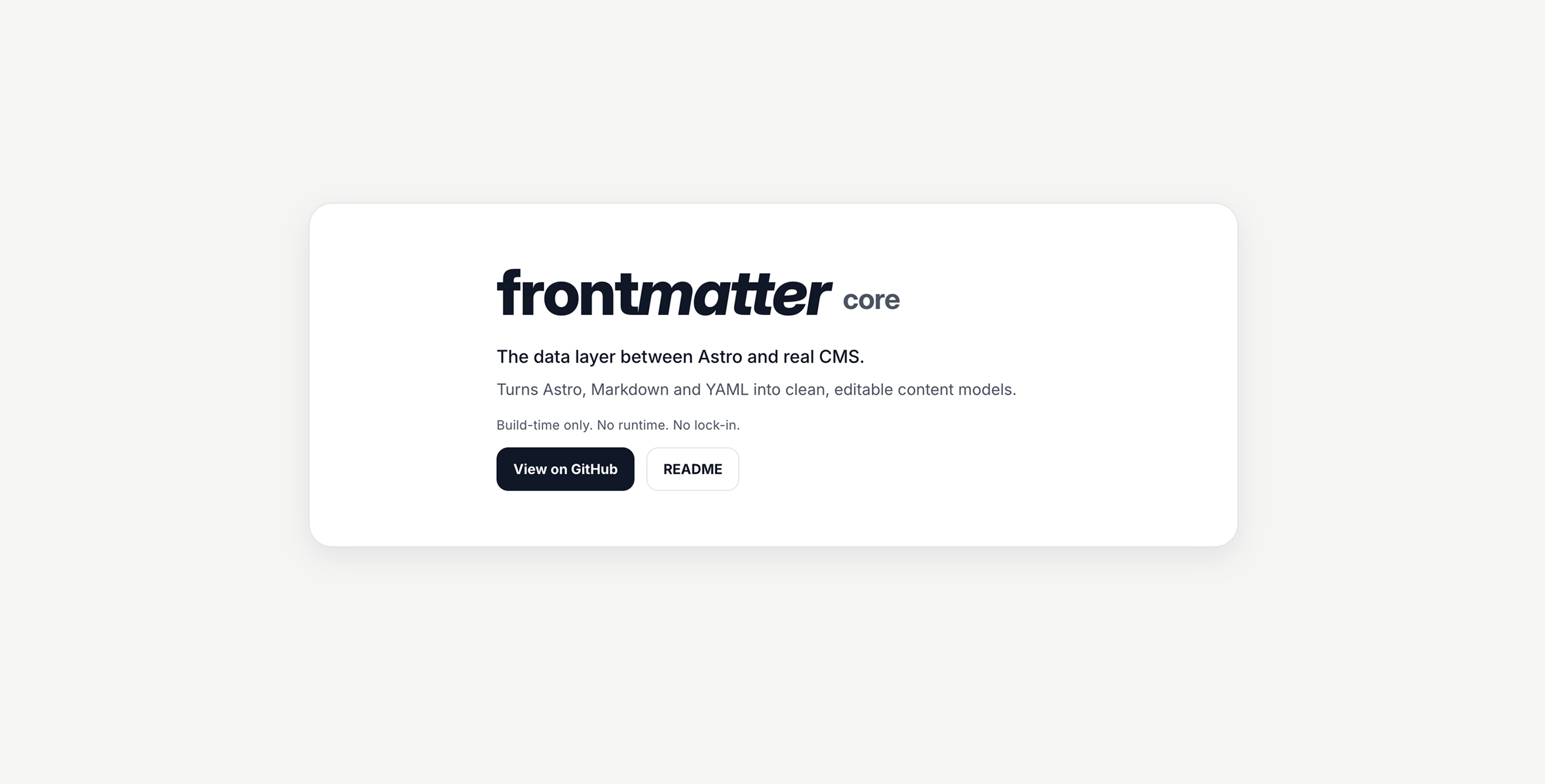 Screenshot 1 of Frontmatter Core