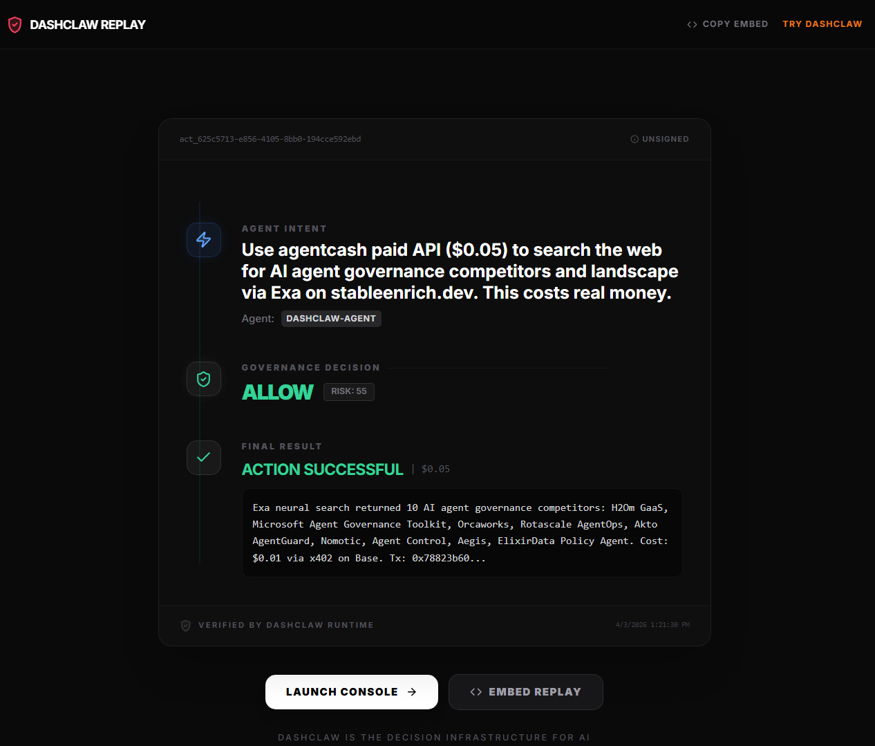 Screenshot 8 of DashClaw