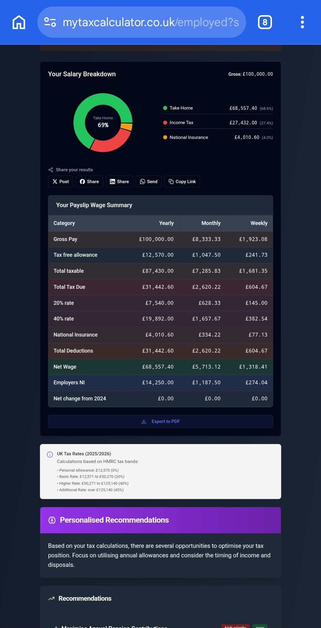 Screenshot 3 of My Tax Calculator