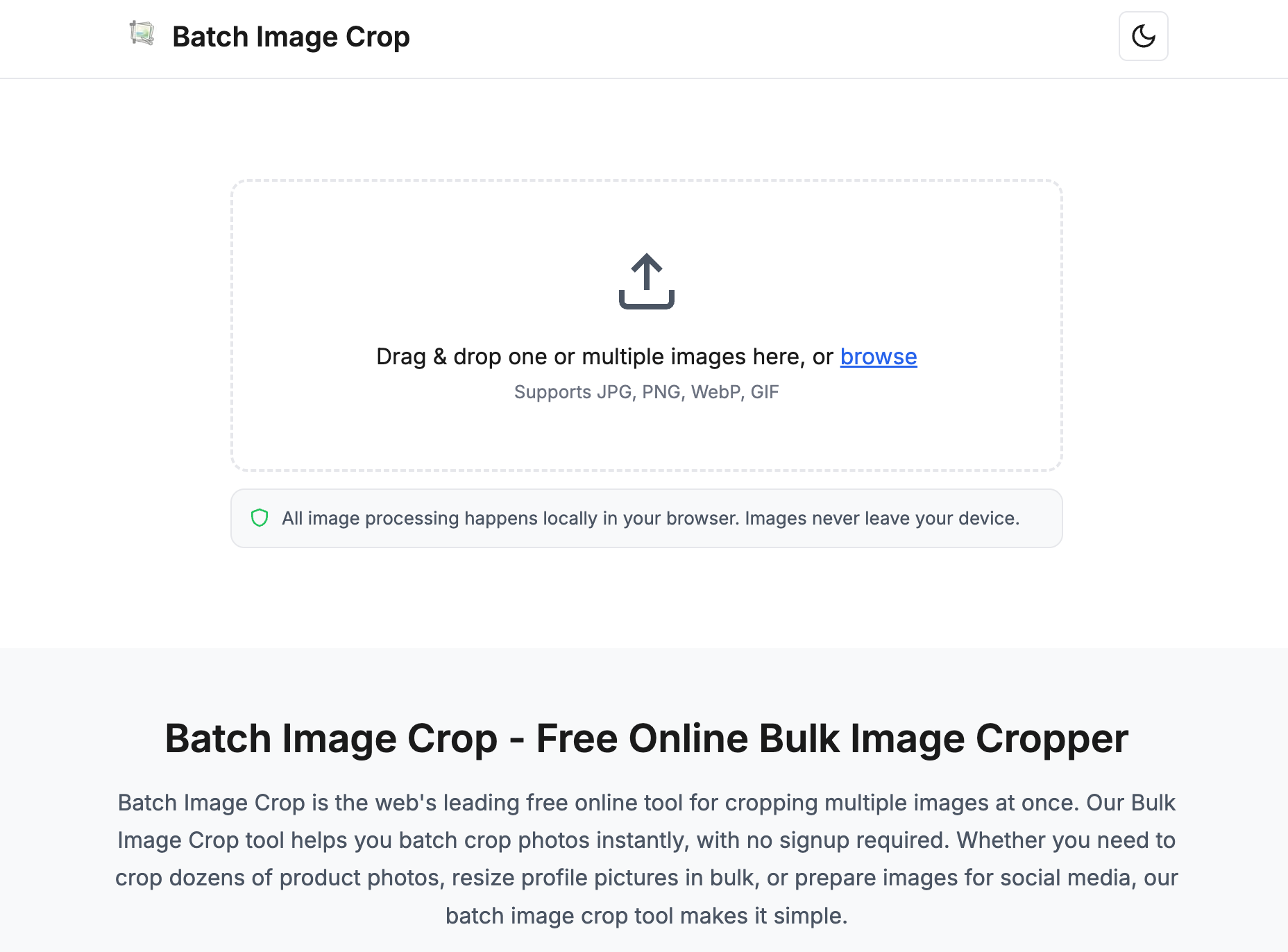 Screenshot 1 of Batch Image Crop