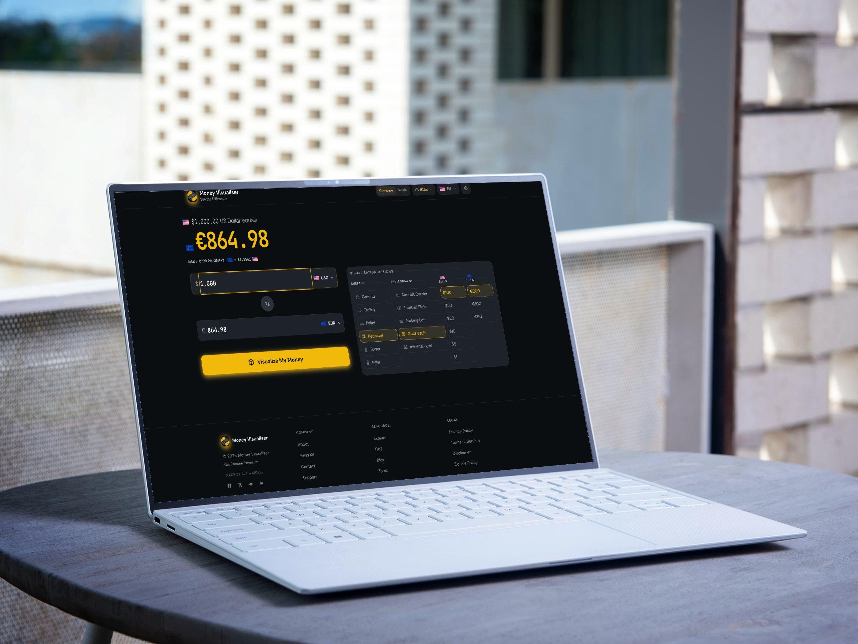 Screenshot 1 of Money Visualiser