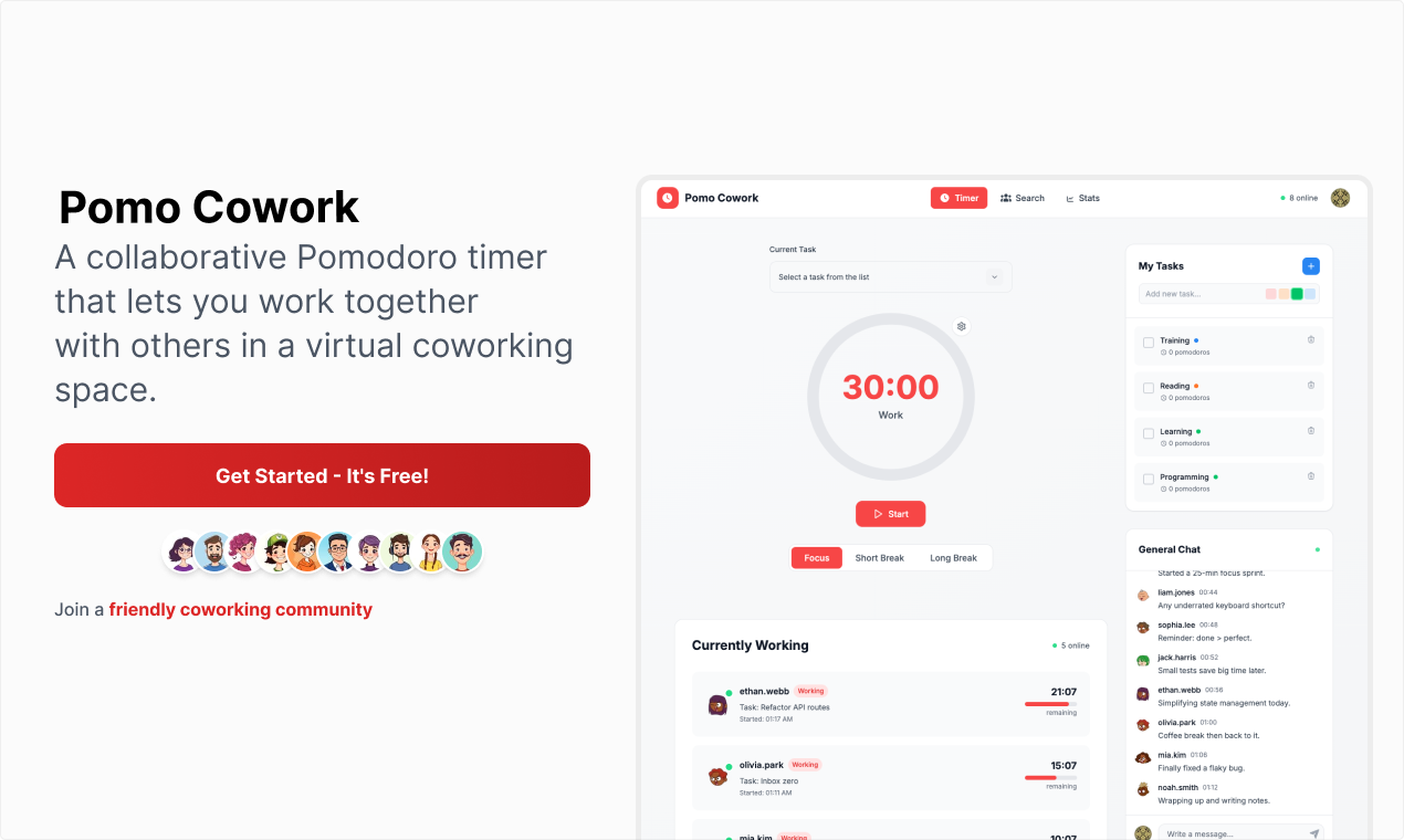 Screenshot 1 of Pomodoro Cowork
