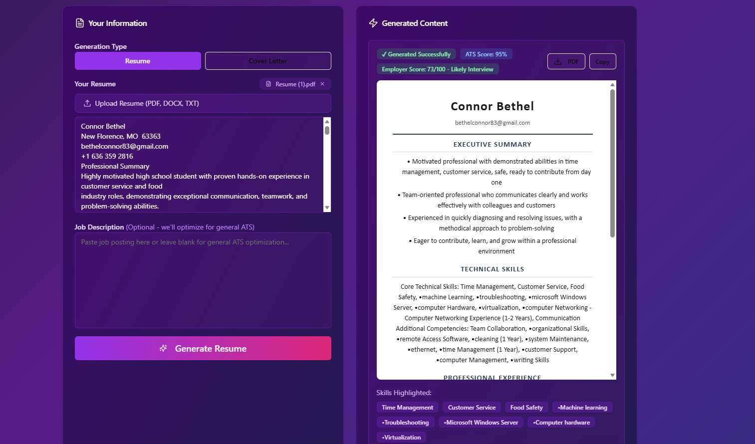 Screenshot 2 of JobHustler