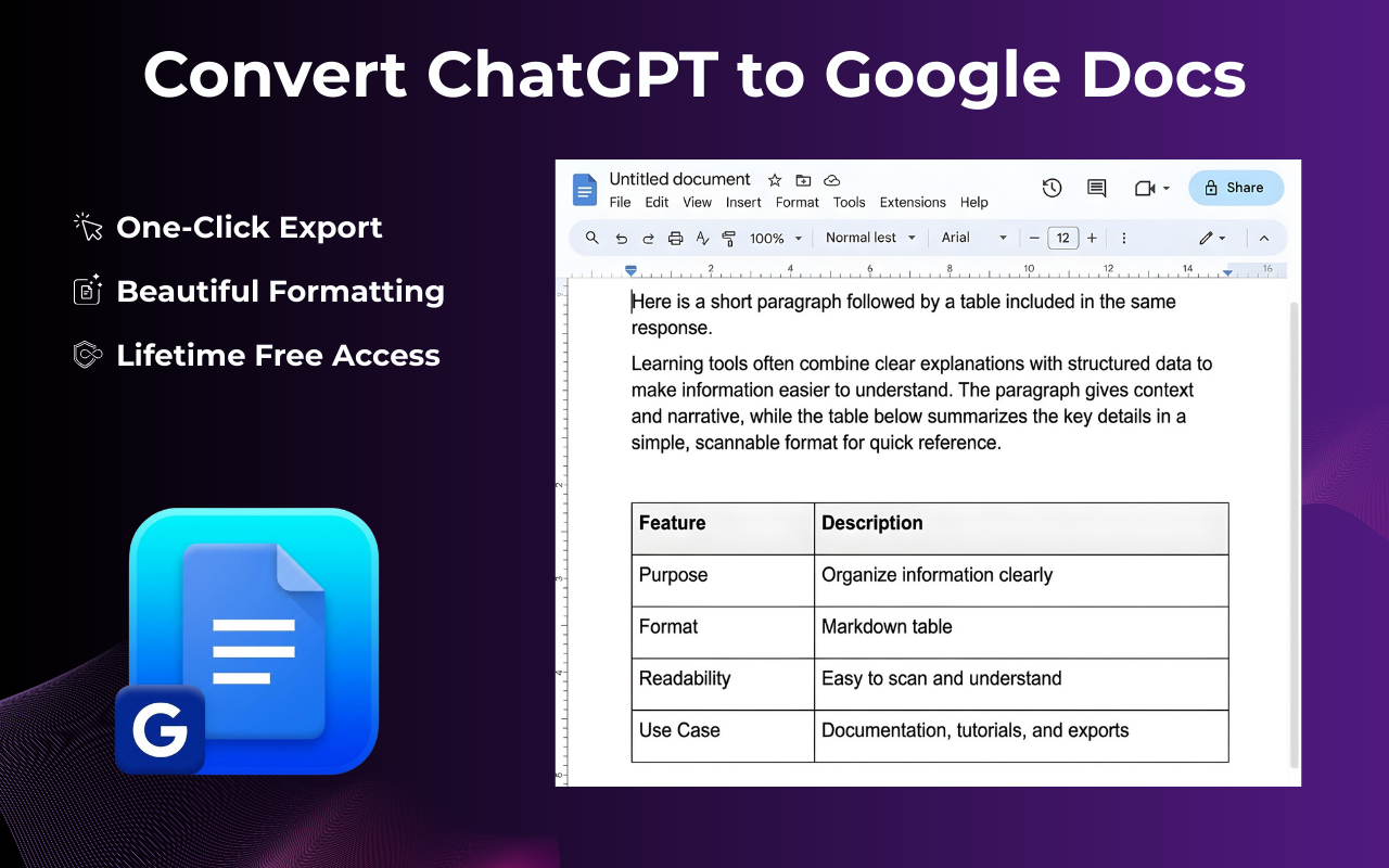 Screenshot 5 of Export ChatGPT Conversation Extension