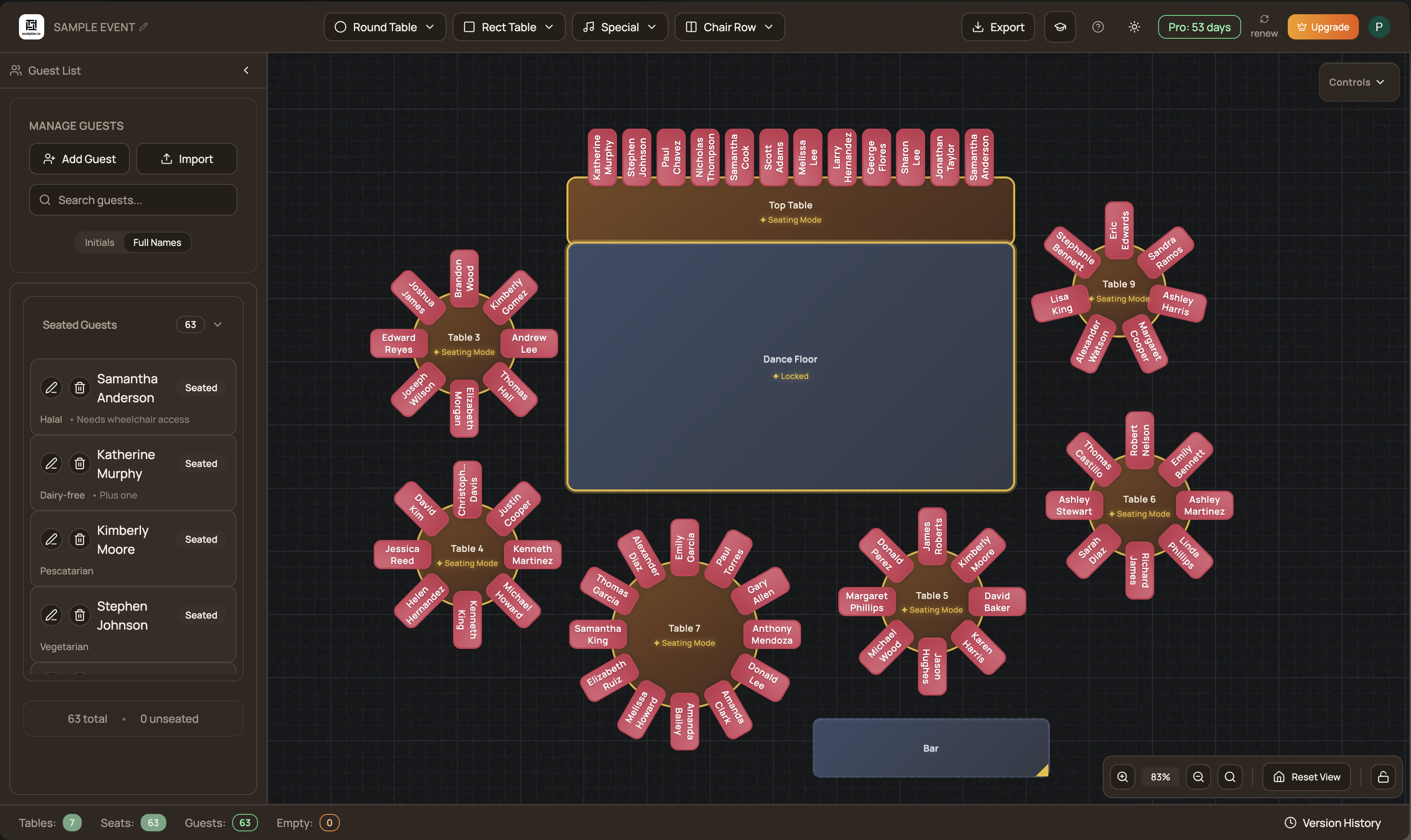 Screenshot 1 of SeatPlan.io