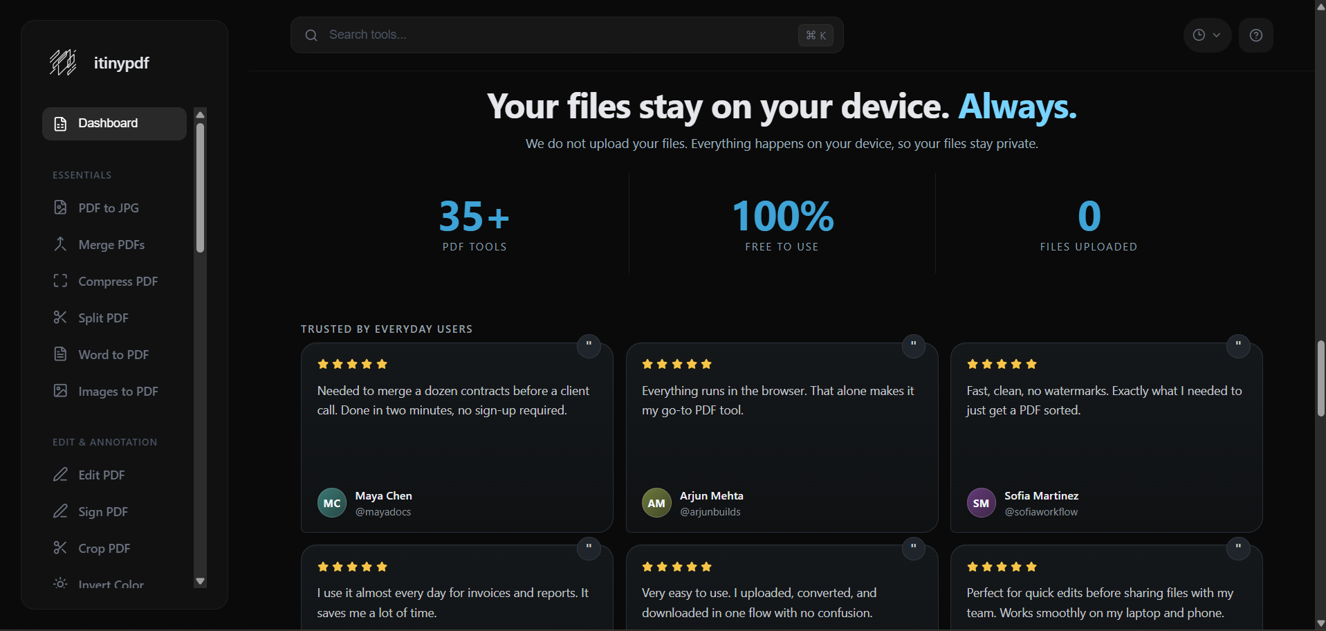 Screenshot 6 of itinypdf