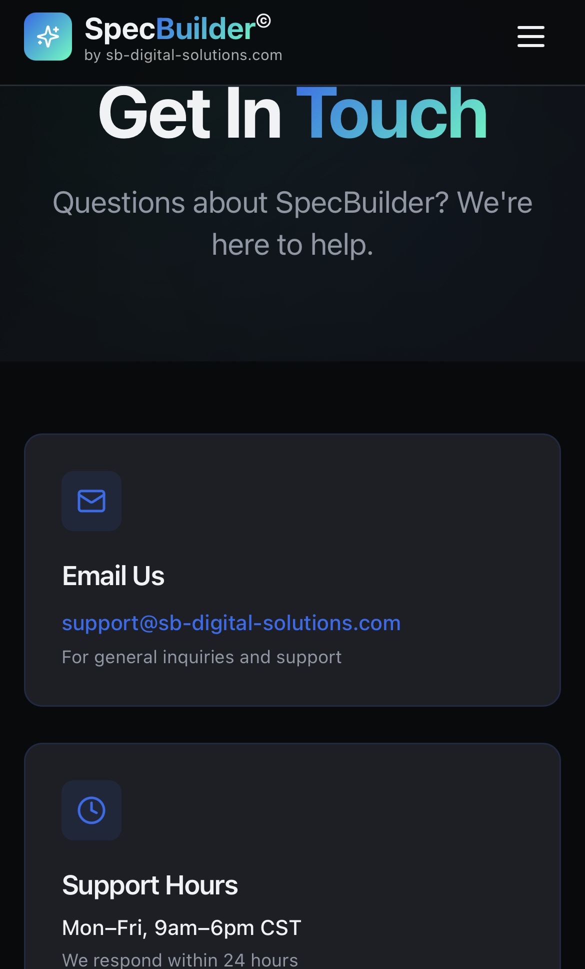 Screenshot 2 of SpecBuilder AI