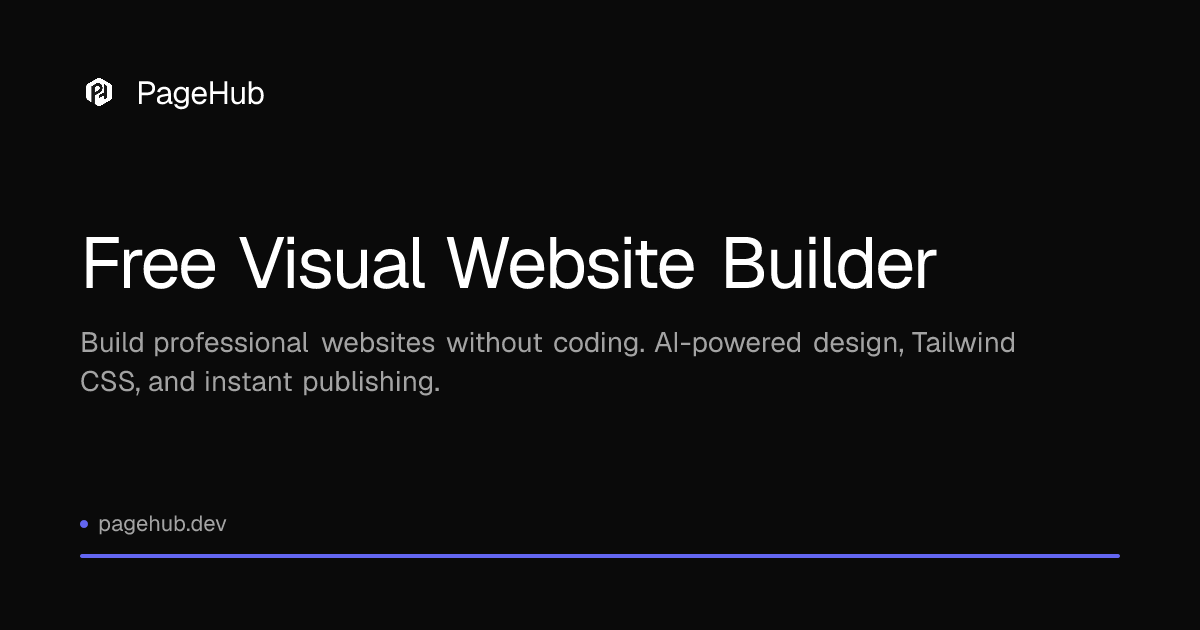 Screenshot 1 of PageHub - Free Visual Website Builder