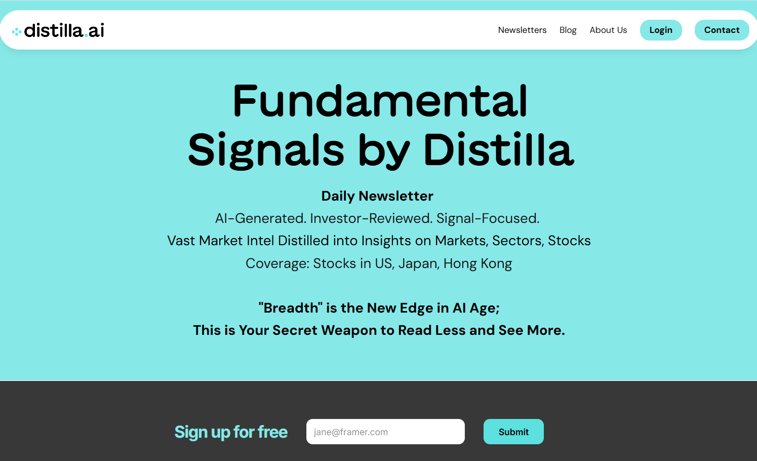 Screenshot 1 of Fundamental Signals Newsletter