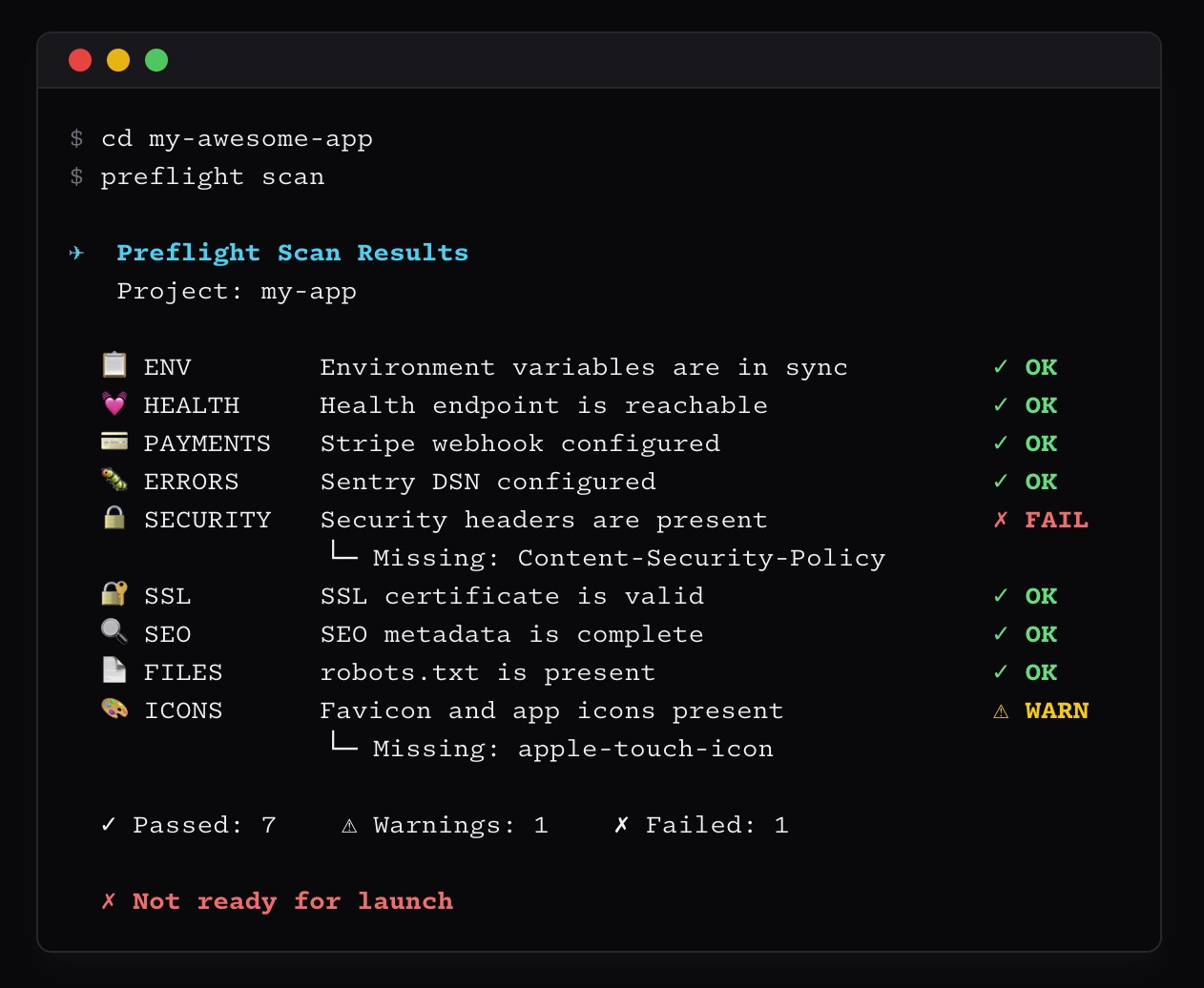 Screenshot 3 of Preflight.sh