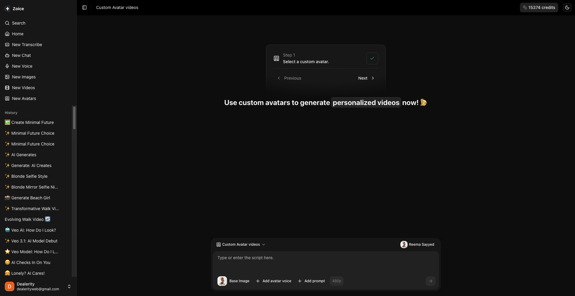 Screenshot 4 of Zoice Custom AI Avatar Generator