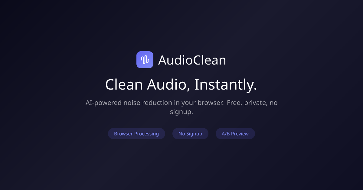 Screenshot 1 of AudioClean