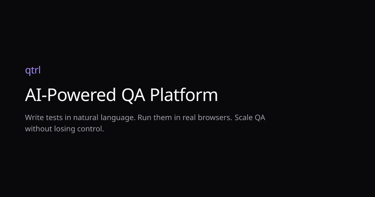 Screenshot 1 of qtrl - AI-Powered QA Platform