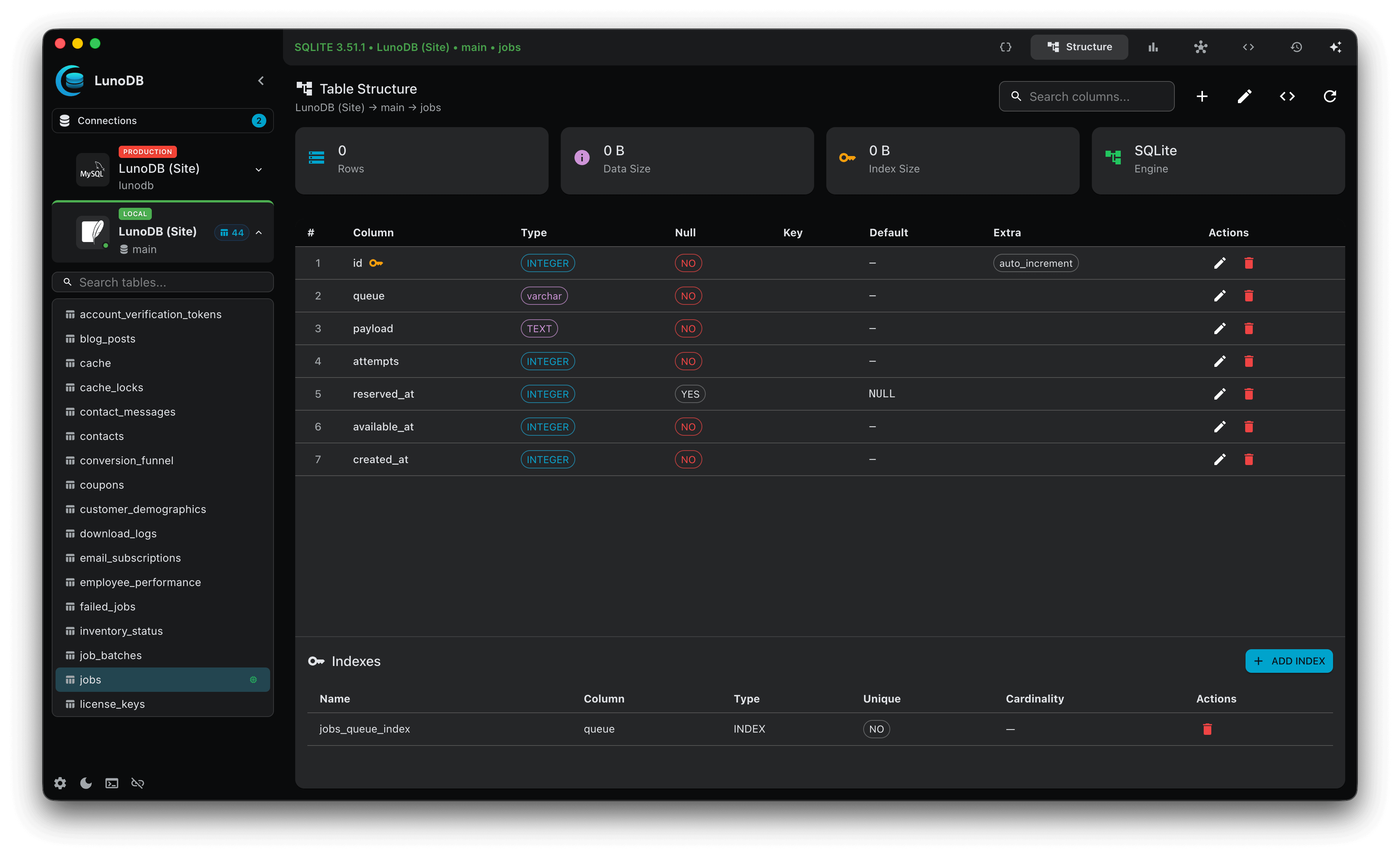 Screenshot 2 of LunoDB - Modern Database Software