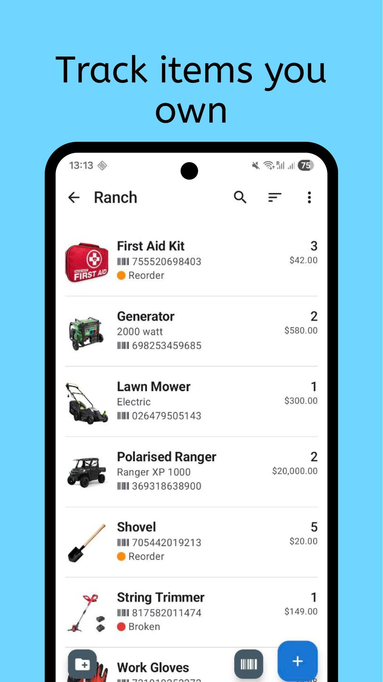 Screenshot 1 of Collection & Inventory Tracker