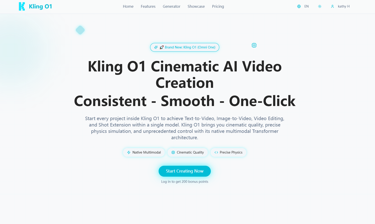 Screenshot 1 of KlingO1.site