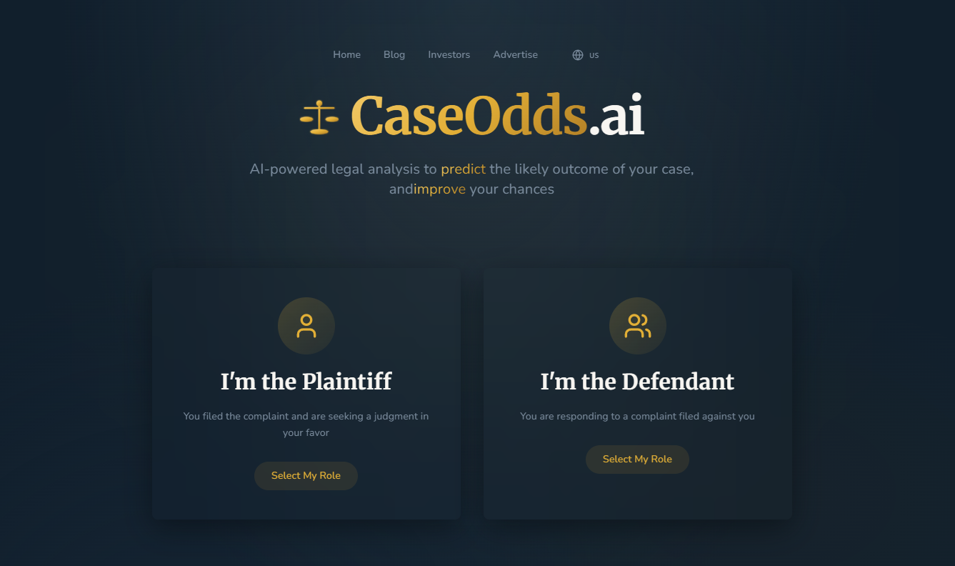 Screenshot 2 of CaseOdds.ai - AI Legal Case Analysis
