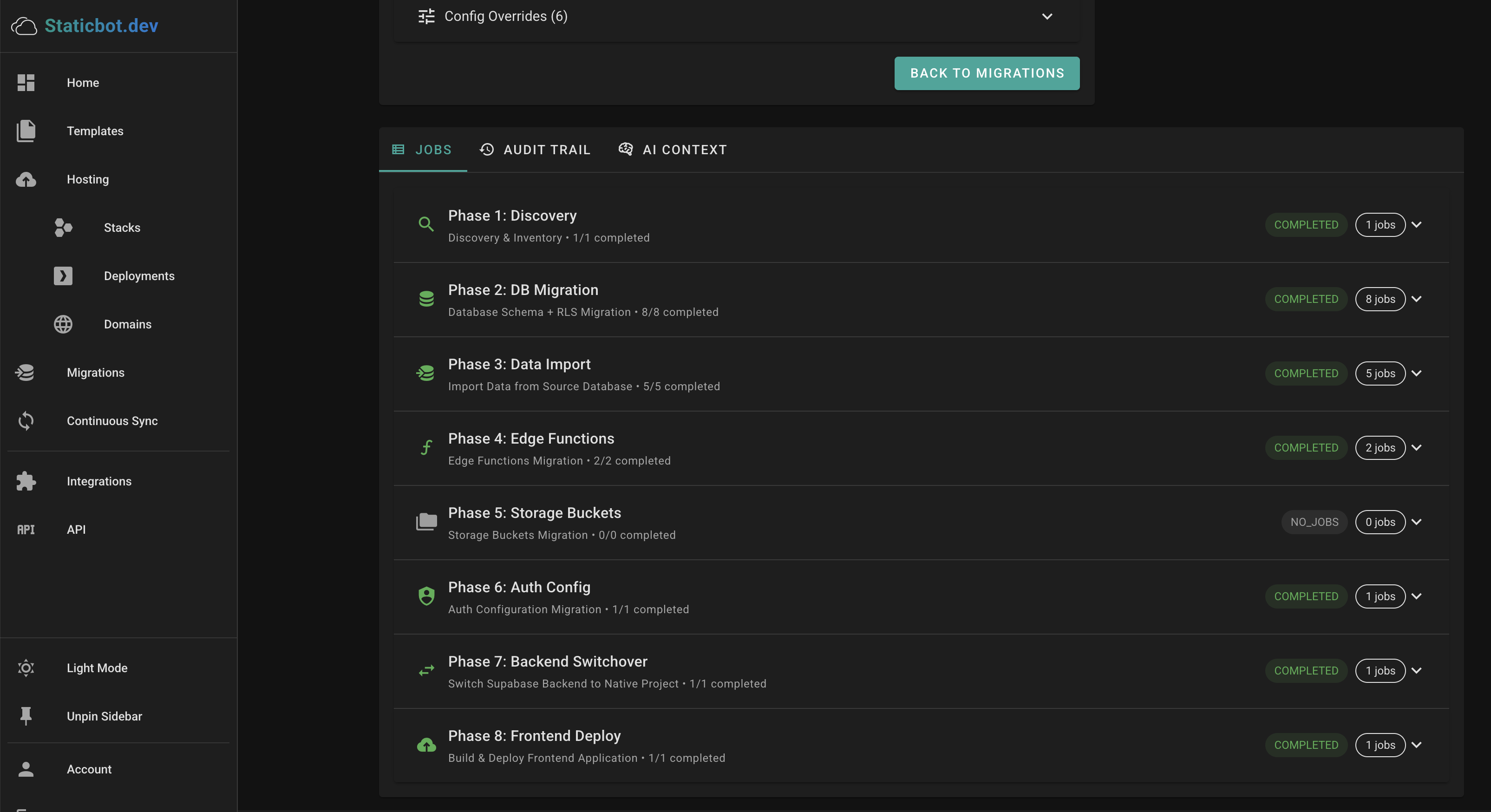 Screenshot 1 of Staticbot.dev