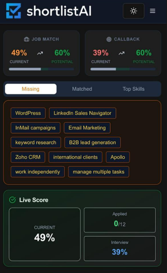 Screenshot 4 of ShortlistAI - ShortlistAI – ATS Resume S