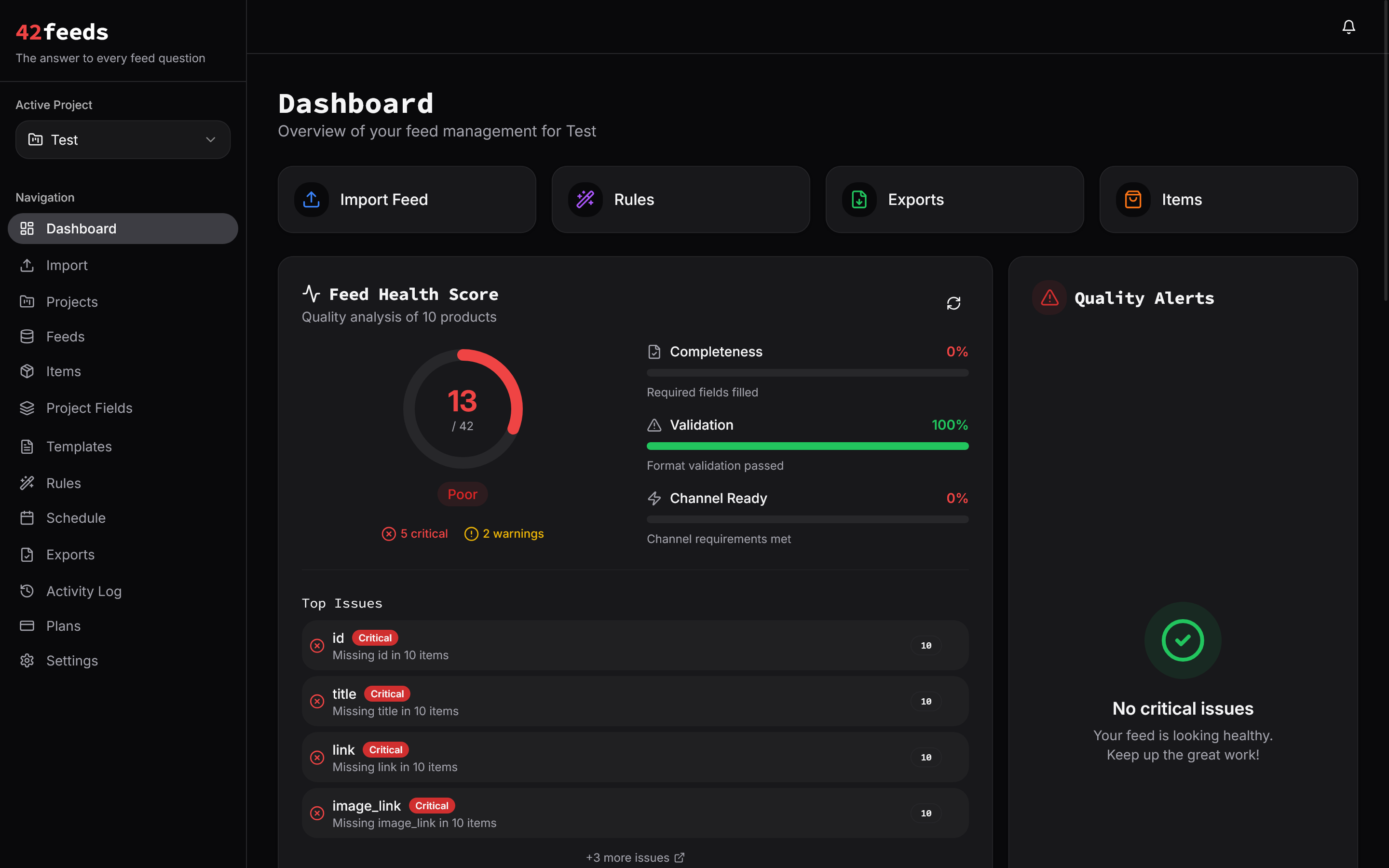 Screenshot 1 of 42feeds
