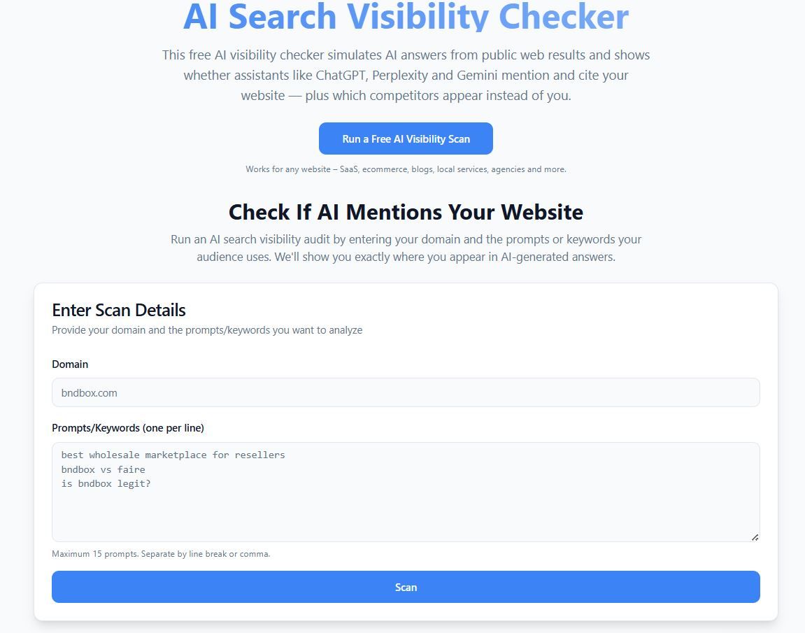 Screenshot 1 of aimentionyou.com