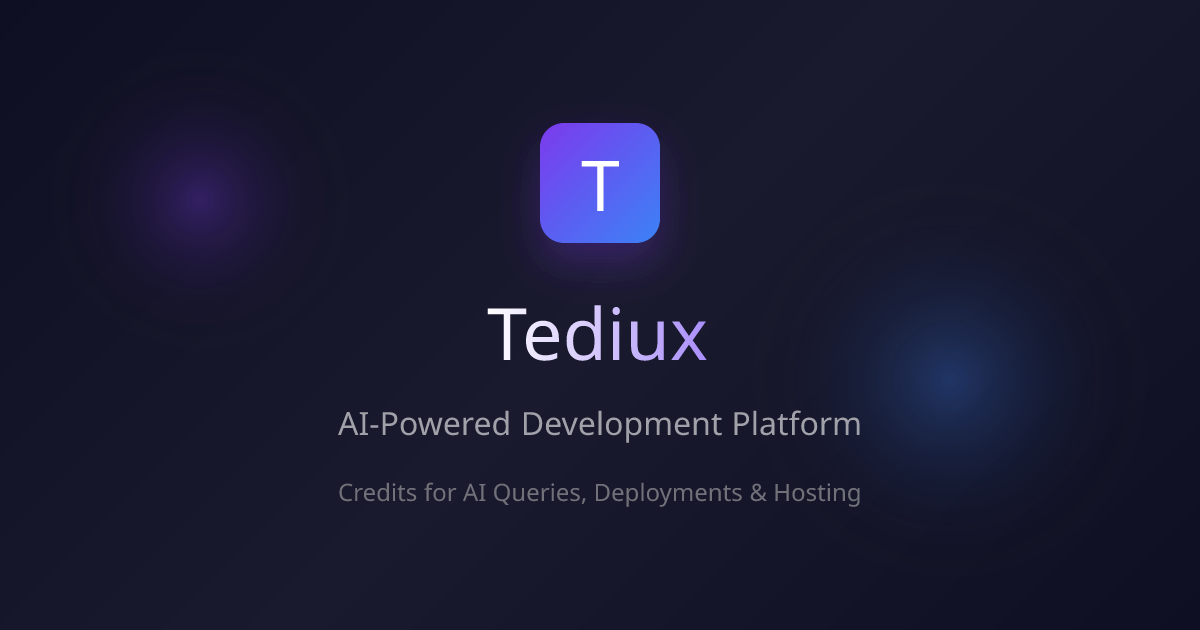 Screenshot 2 of Tediux - AI-Powered Development Platform
