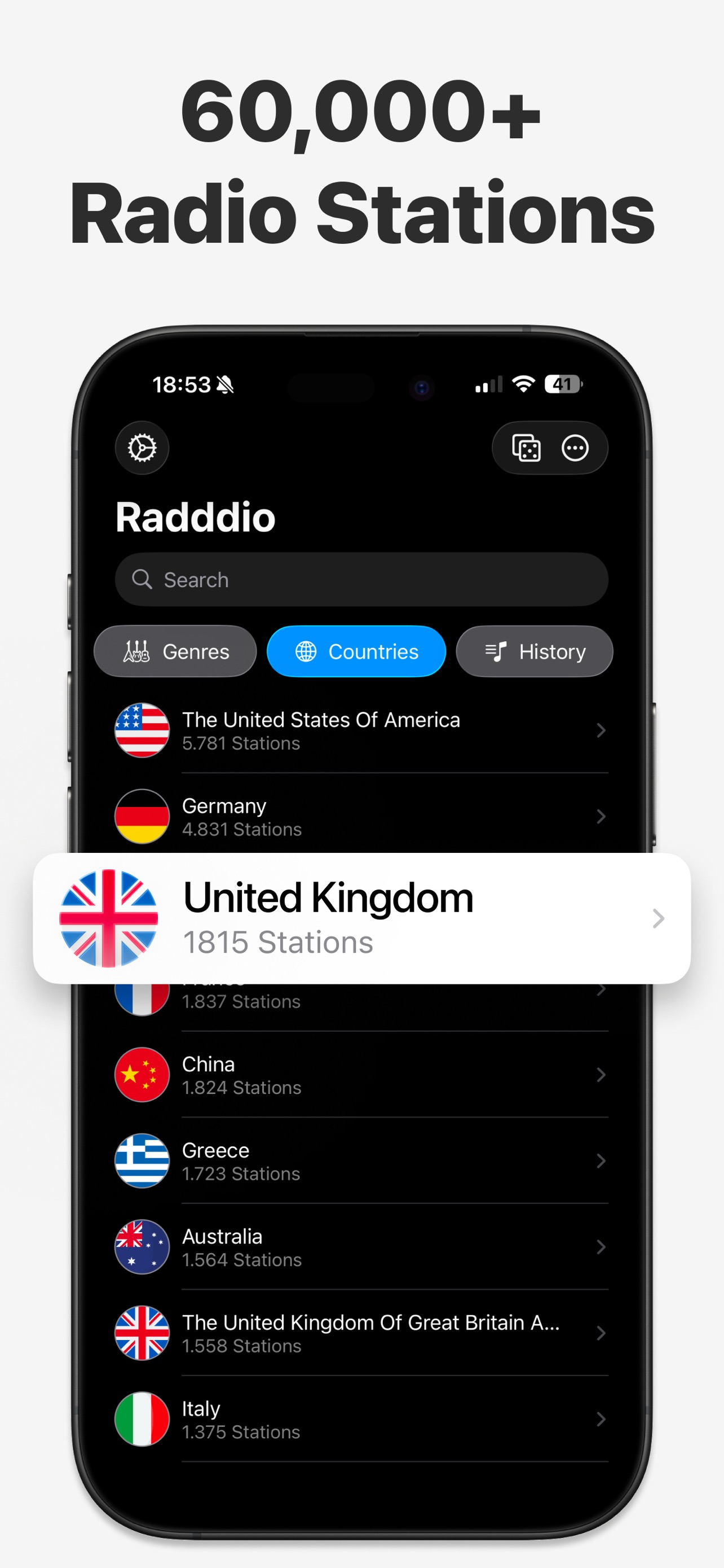 Screenshot 3 of Radddio - FM Radio Player App for iPhone