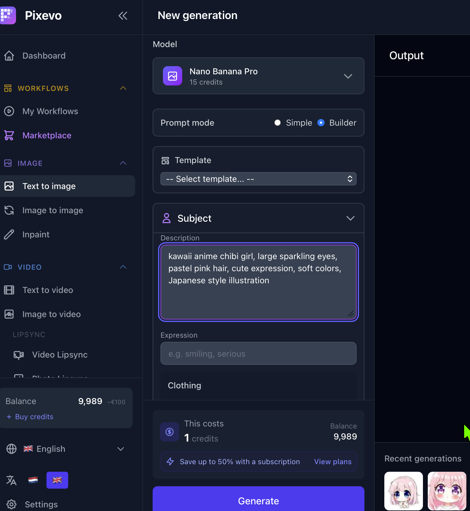 Screenshot 2 of Pixevo - AI Image Generation Platform