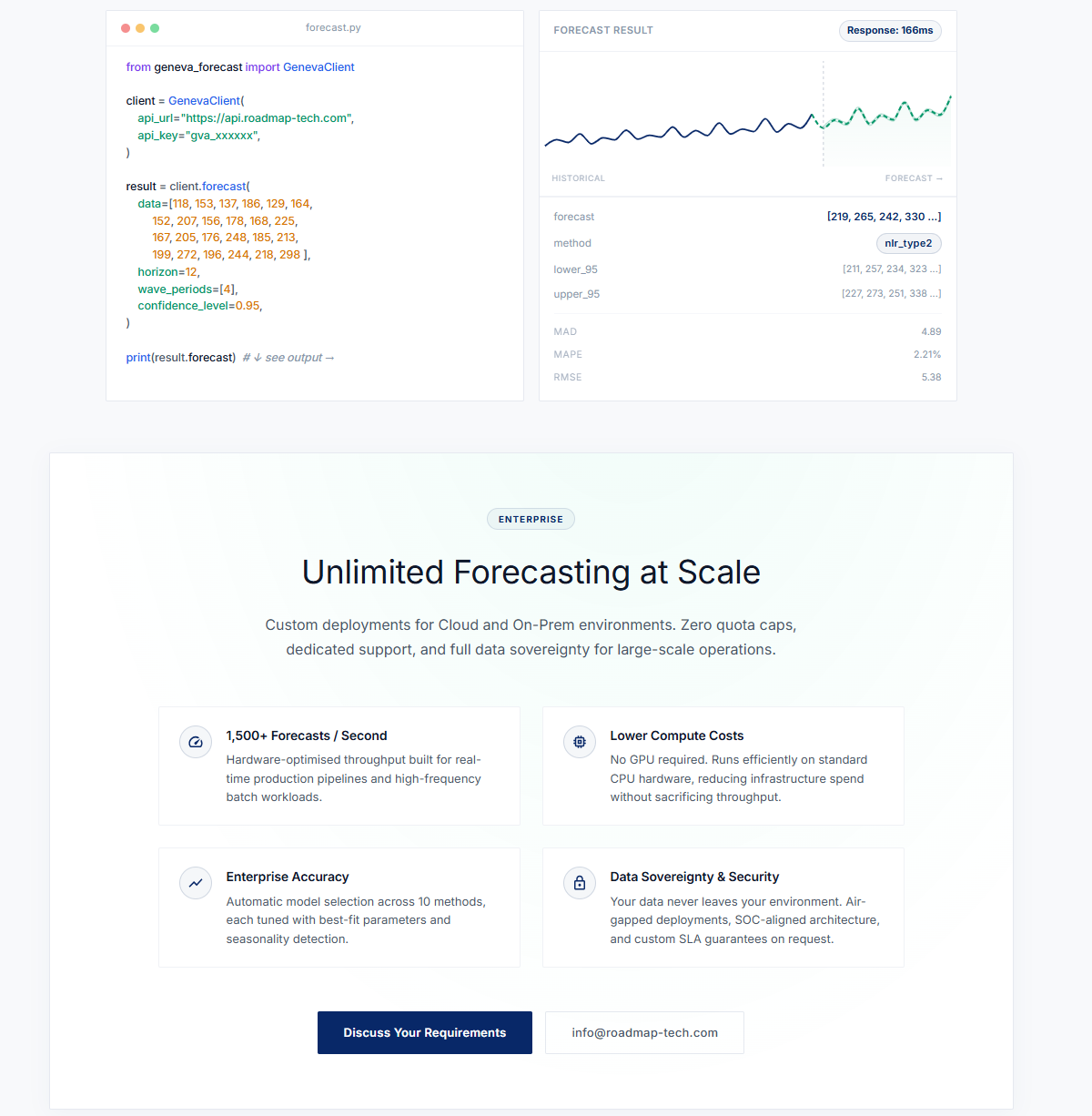 Screenshot 6 of Geneva Forecasting API