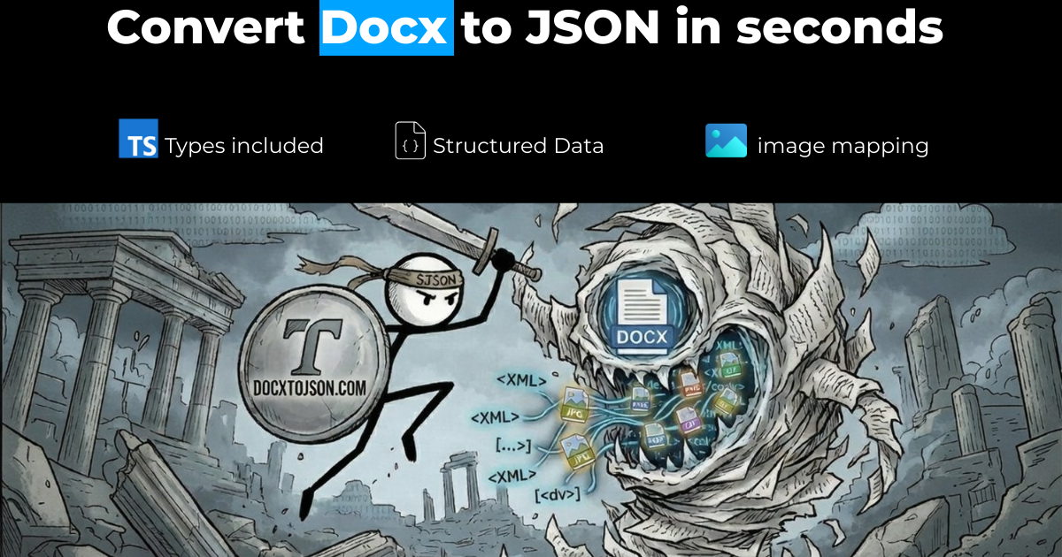 Screenshot 1 of DOCX to JSON Converter
