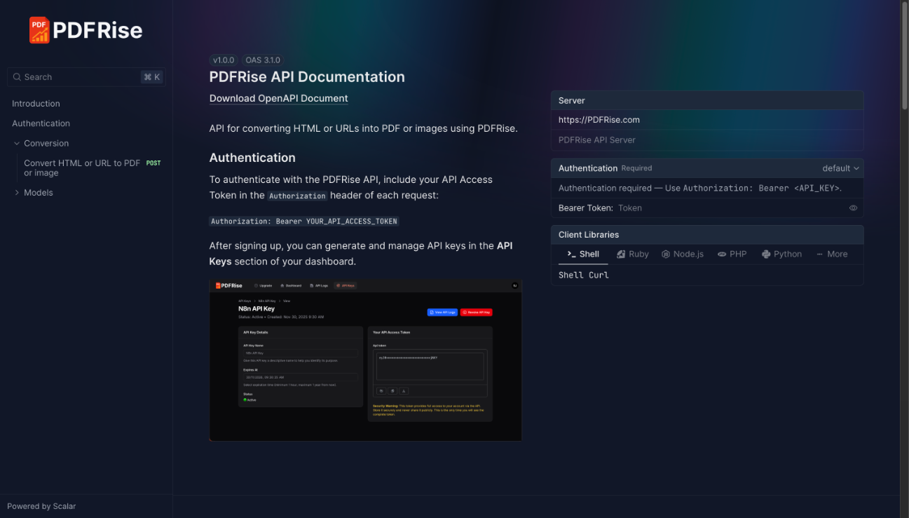 Screenshot 3 of PDF Converter API | Convert URL & HTML