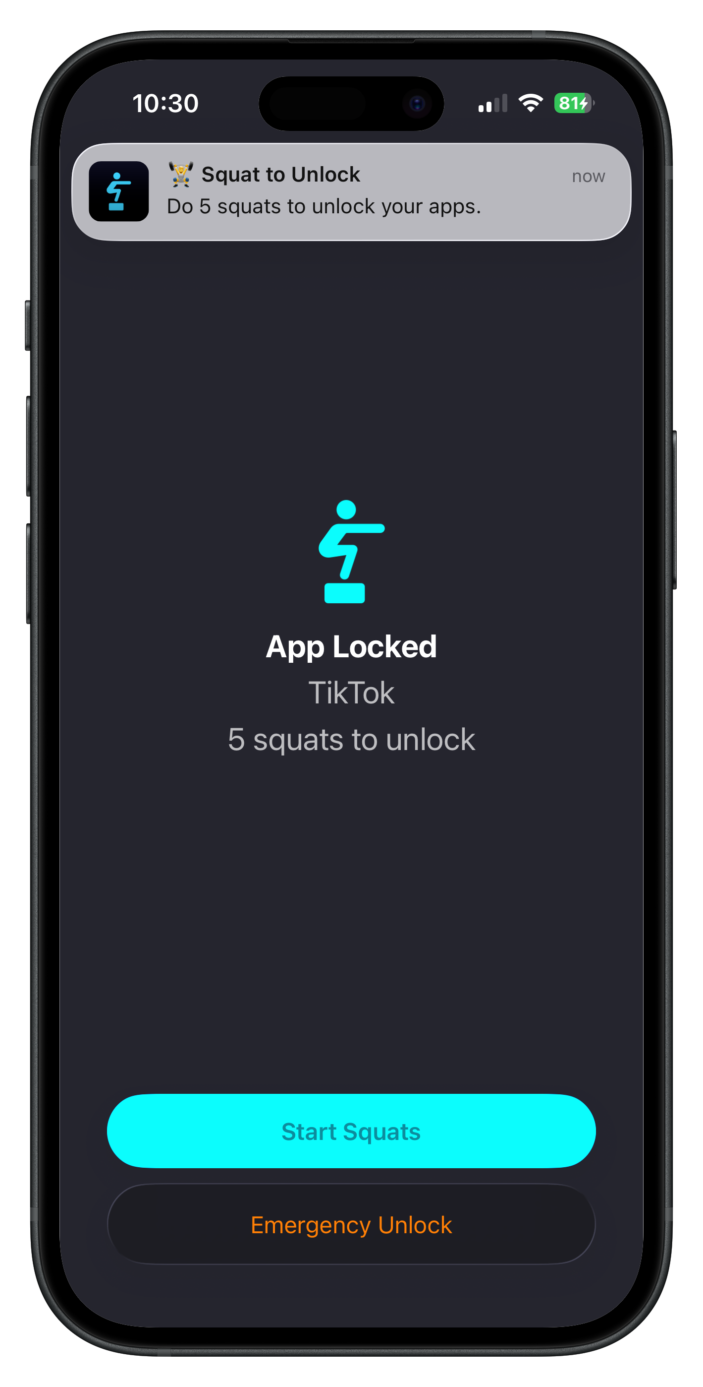 Screenshot 4 of Squat Lock: Screen Time Limit