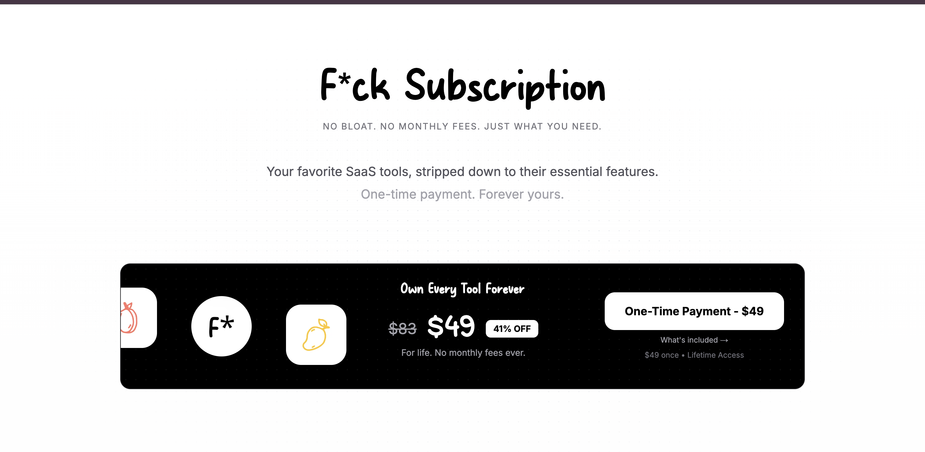 Screenshot 1 of F*ck Subscription - Simple alternatives