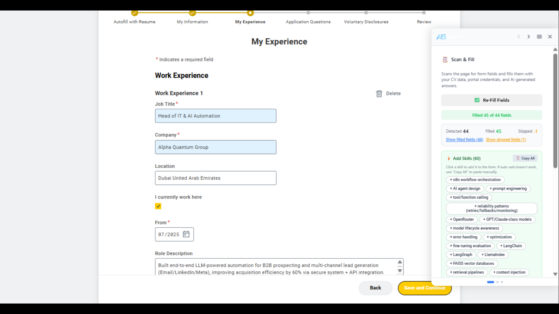 Screenshot 3 of ApplyIn5: Grammarly for Job Applications