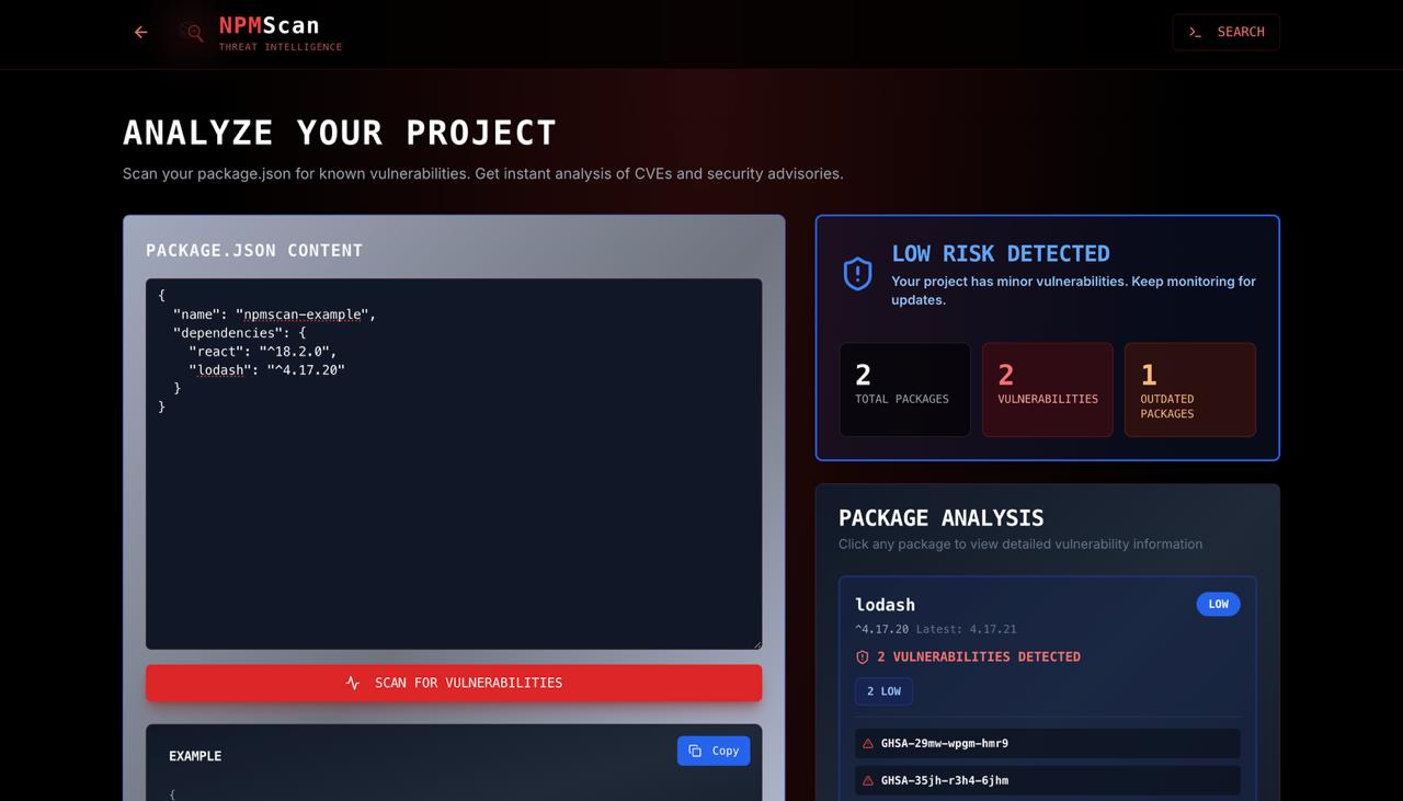 Screenshot 2 of NPMScan