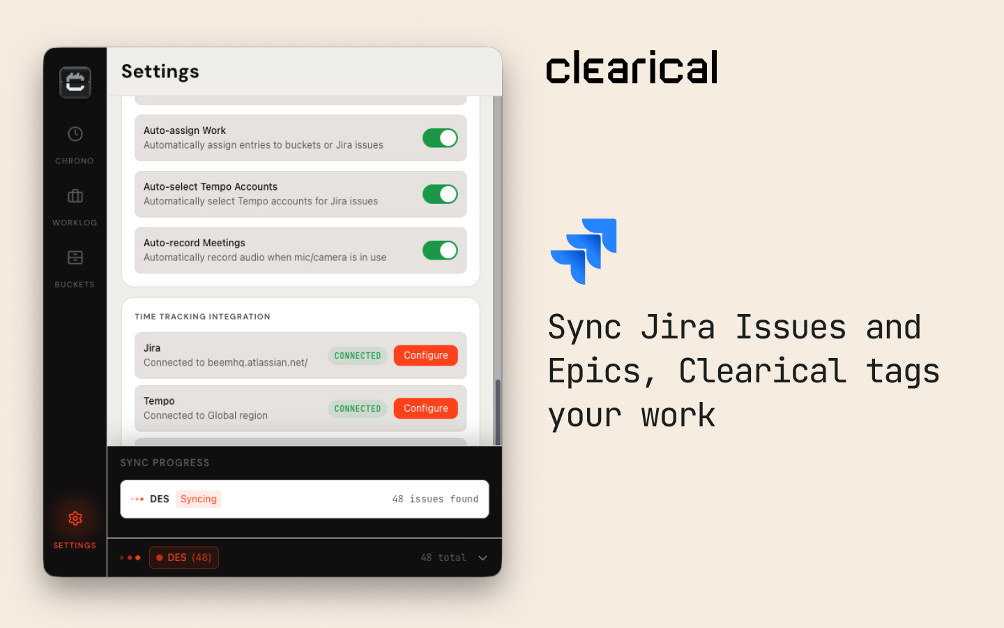 Screenshot 4 of Clearical: AI Time Tracking for Mac