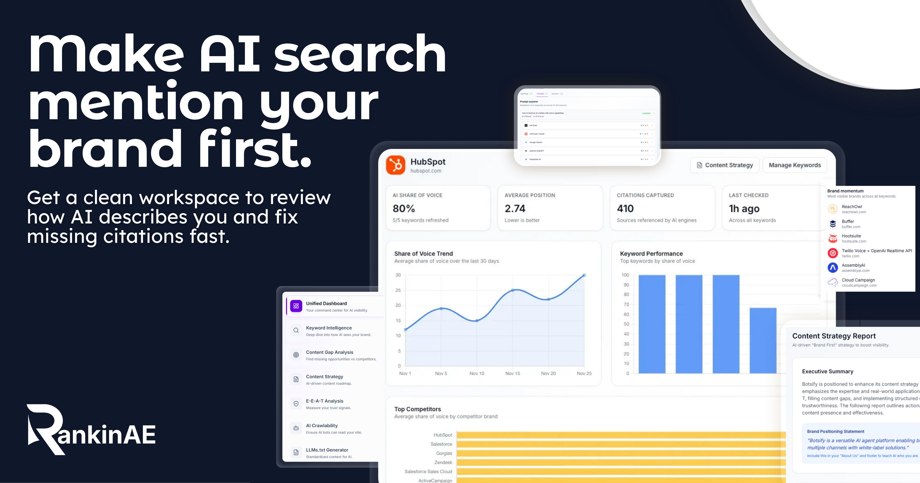 Screenshot 1 of RankinAE Answer Engine Optimization