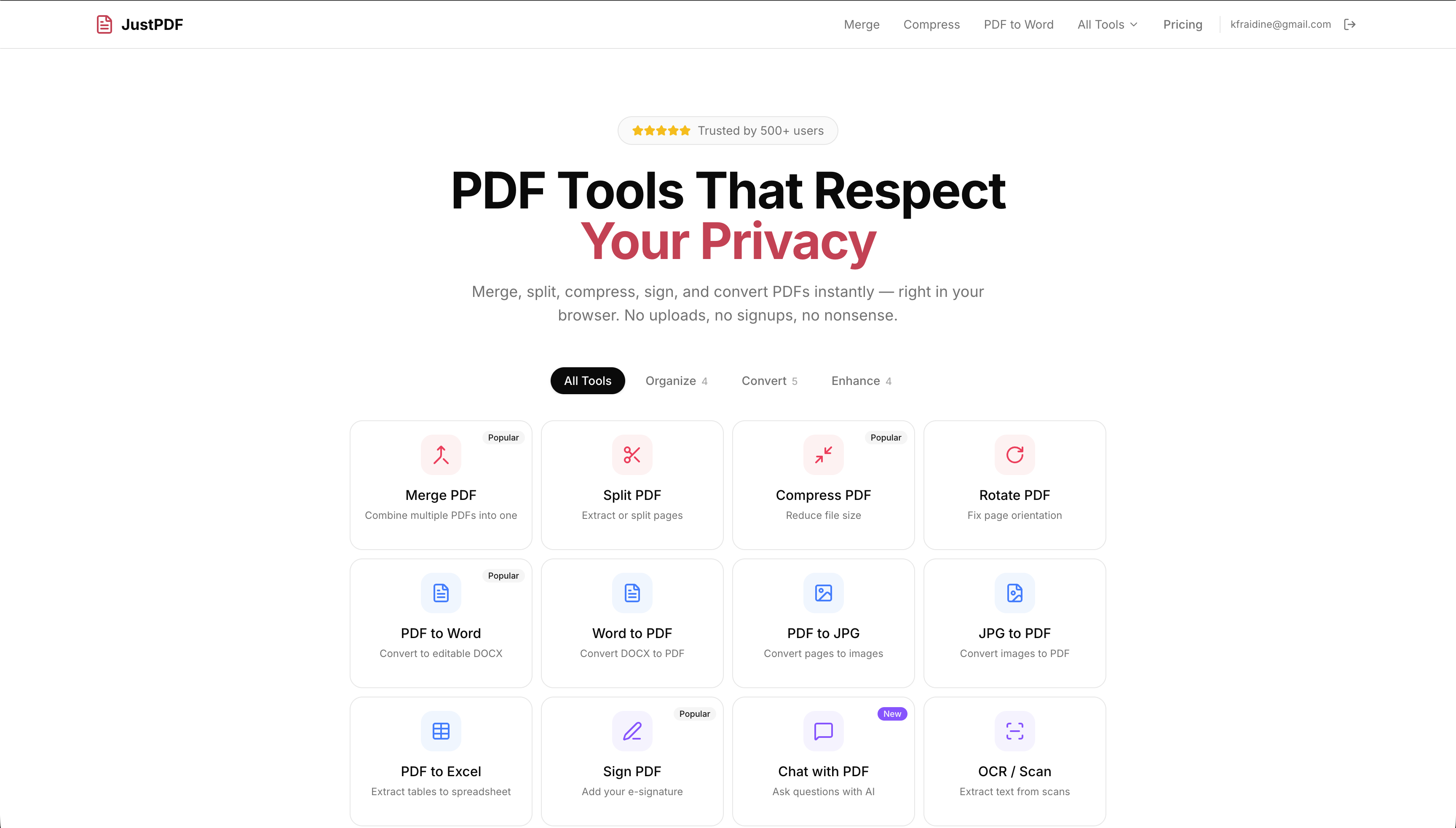 Screenshot 1 of JustPDF