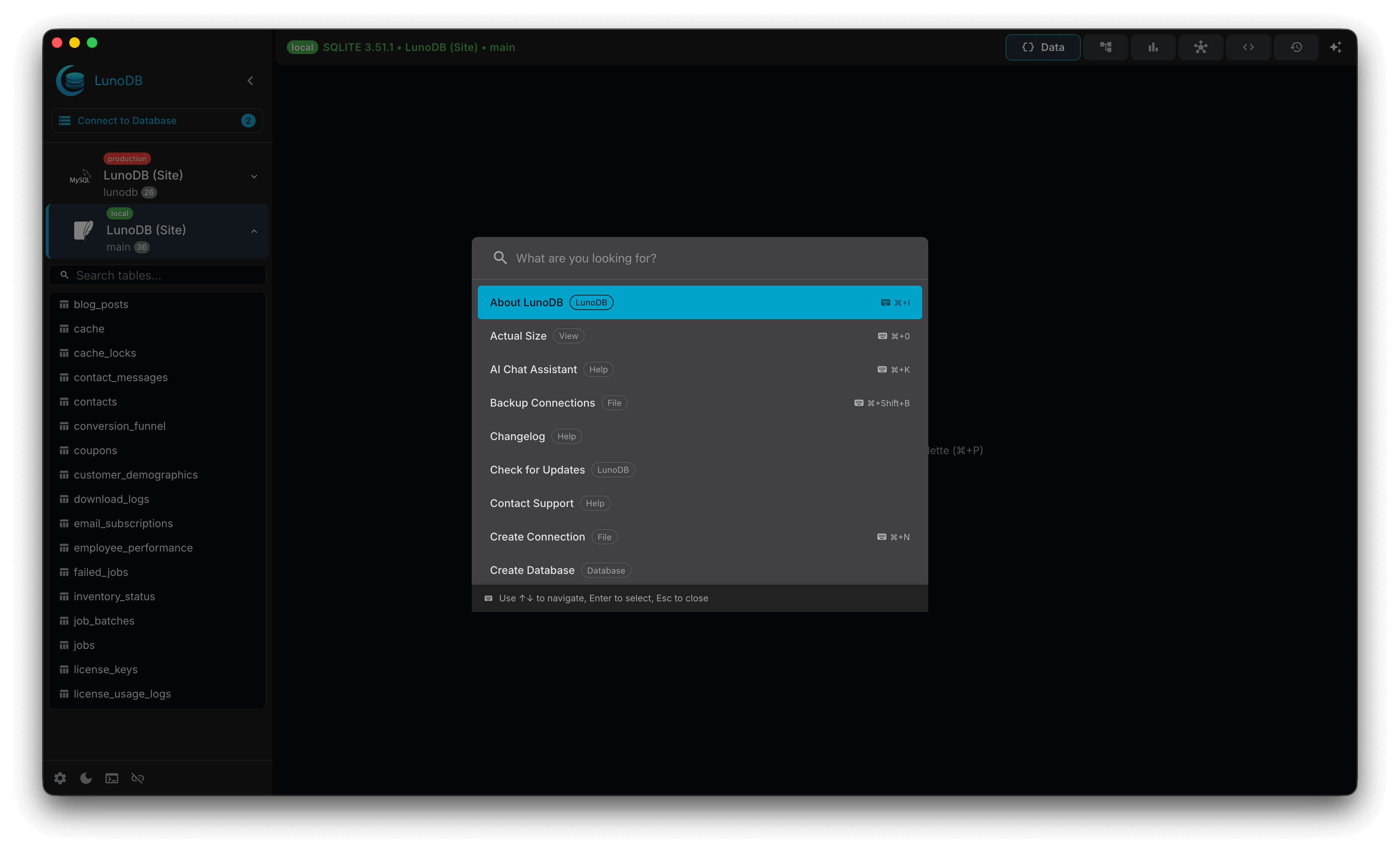 Screenshot 8 of LunoDB - Modern Database Software