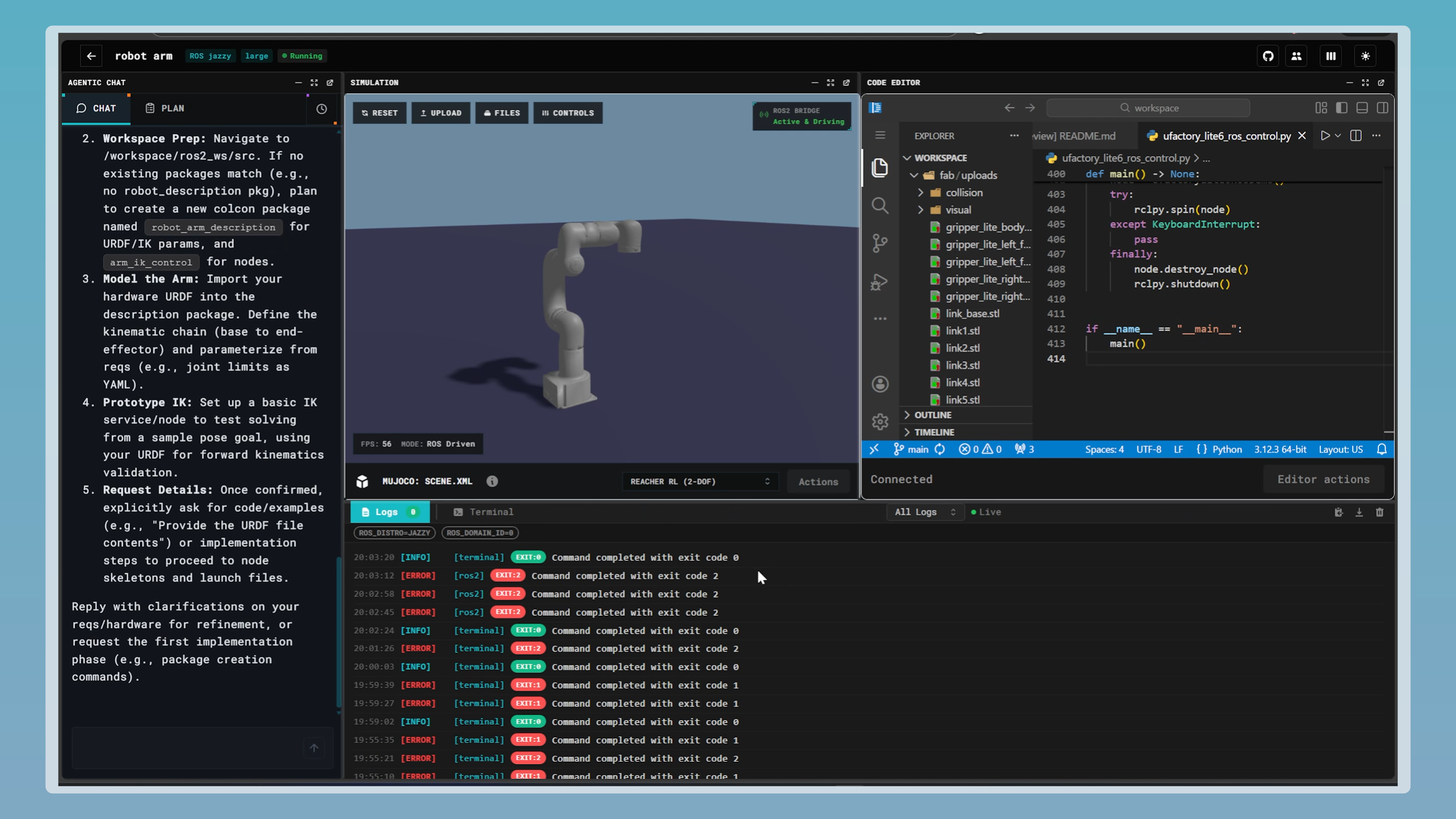 Screenshot 8 of OORB Studio, the Replit for robotics