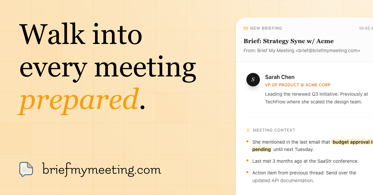 Screenshot 1 of Brief My Meeting