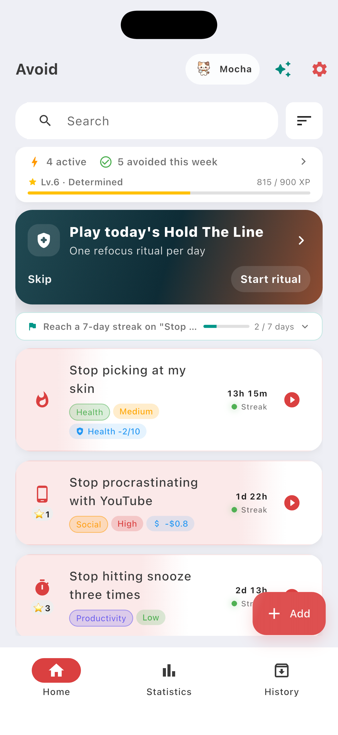 Screenshot 2 of Avoid : Break Bad Habits