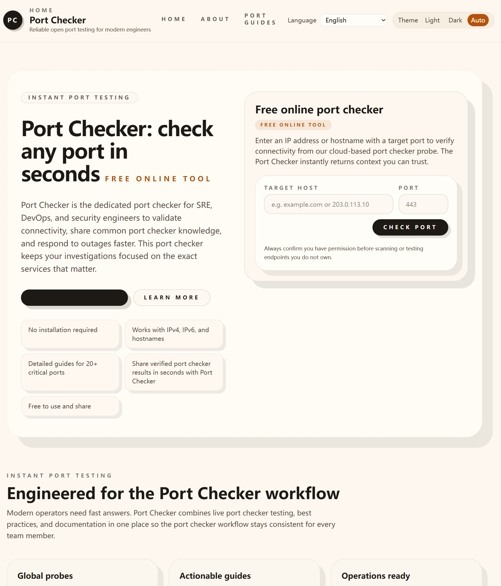Screenshot 1 of Port Checker