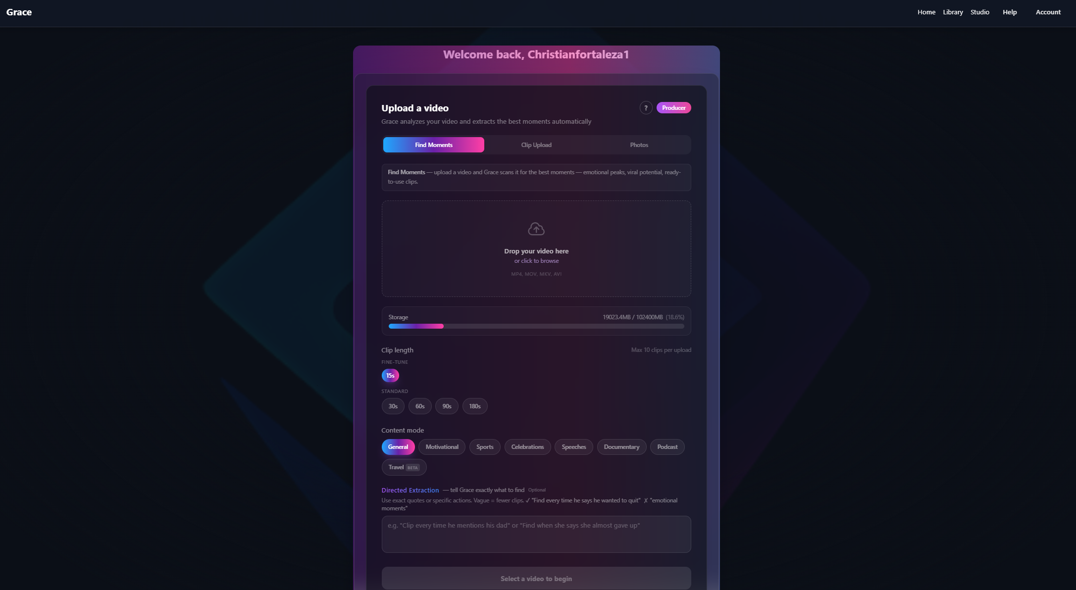 Screenshot 4 of Grace — AI Moment Detection Engine
