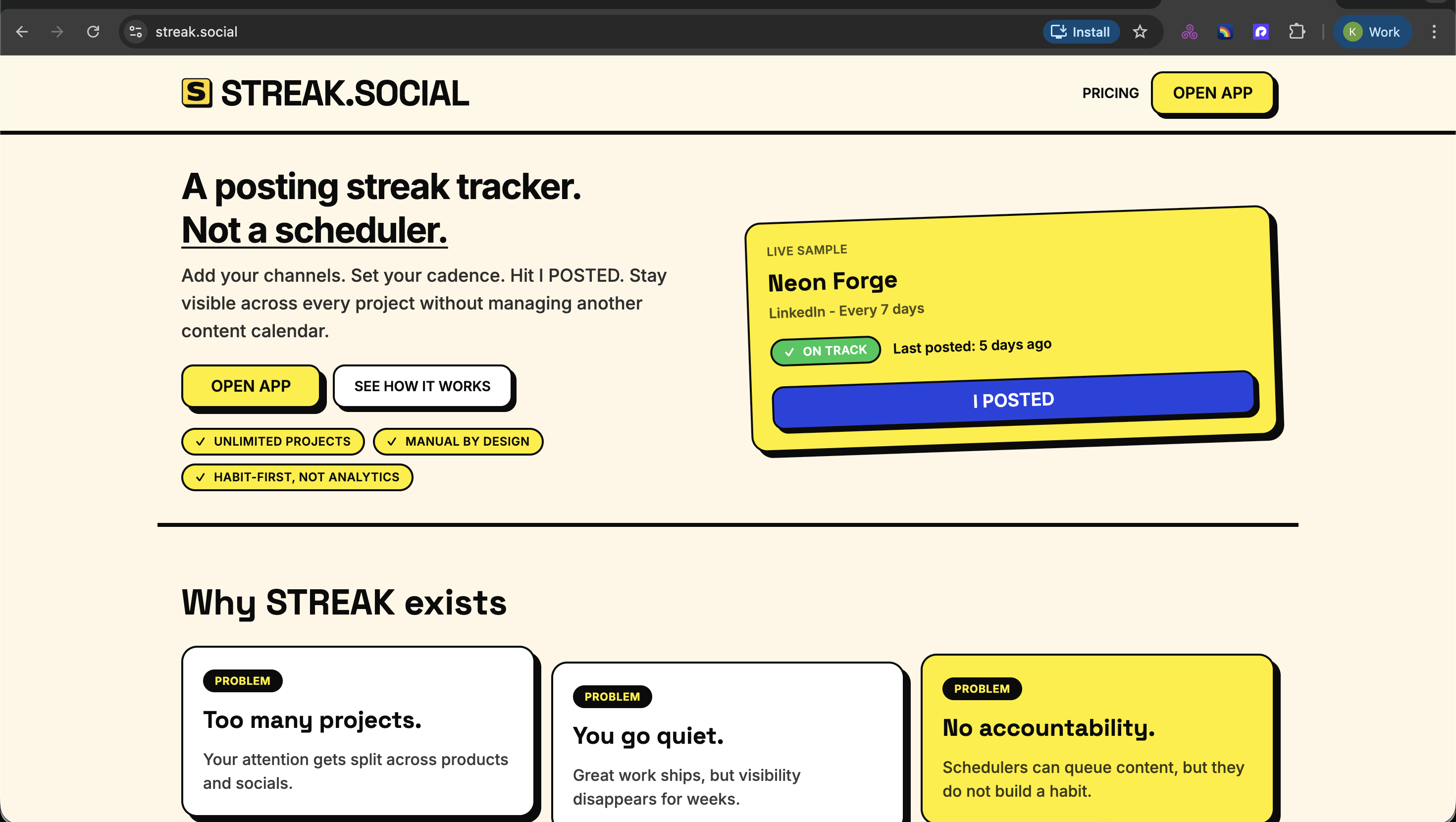 Screenshot 1 of STREAK.SOCIAL